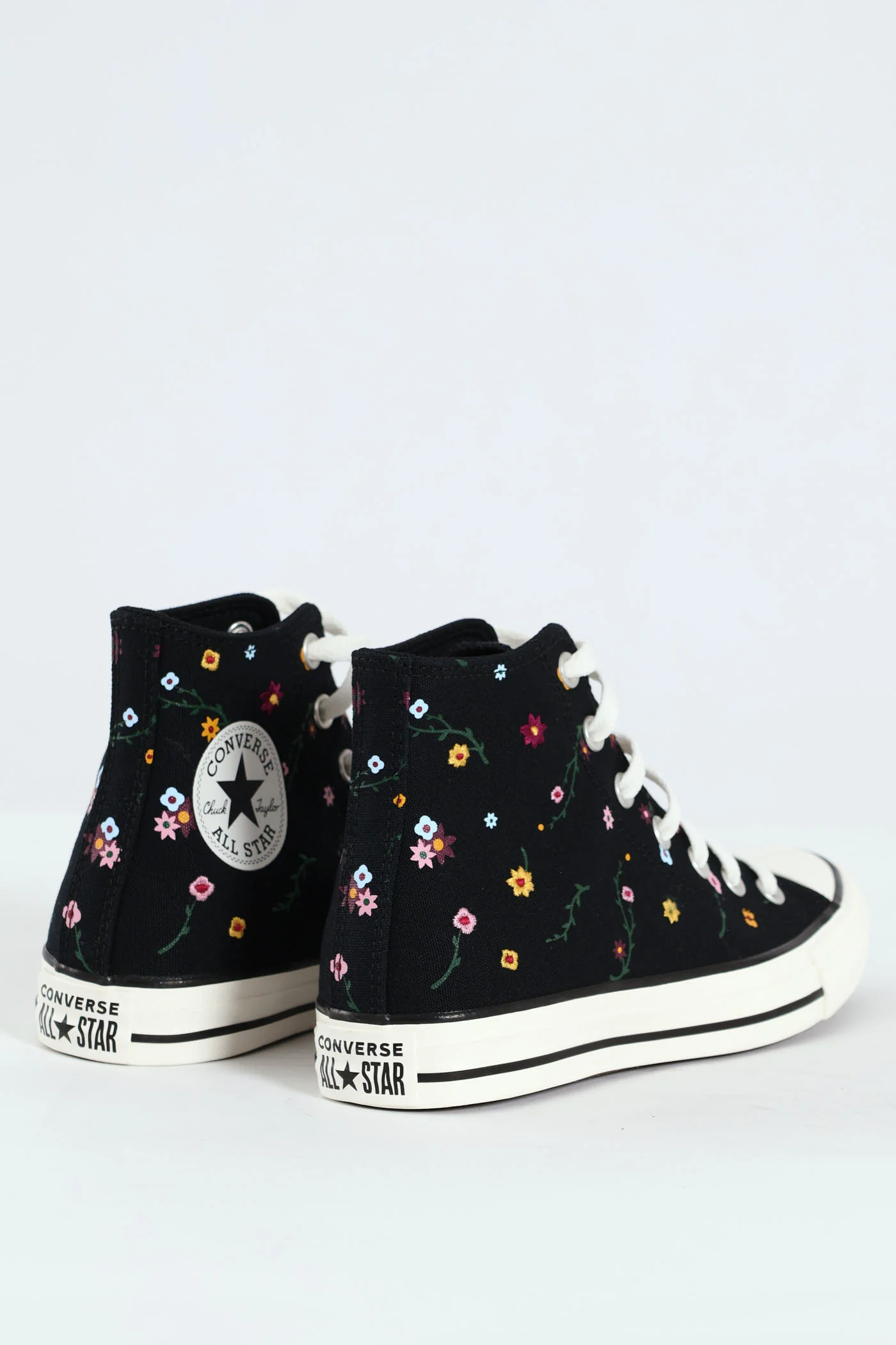 Chuck Taylor All Star Embroidered Floral Sneaker - Black - Image 4