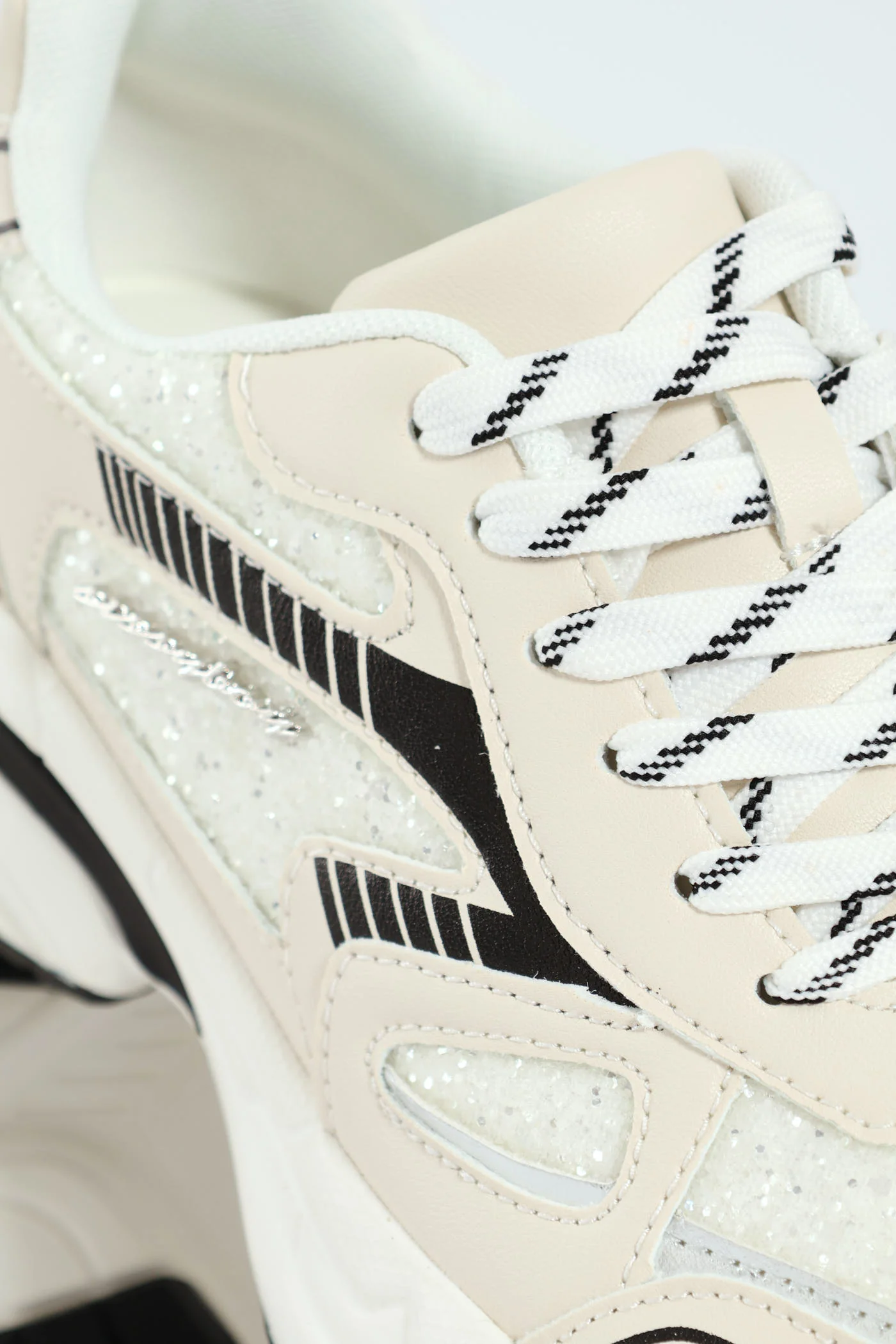 Chunky Glitter Sneaker - White - Image 2