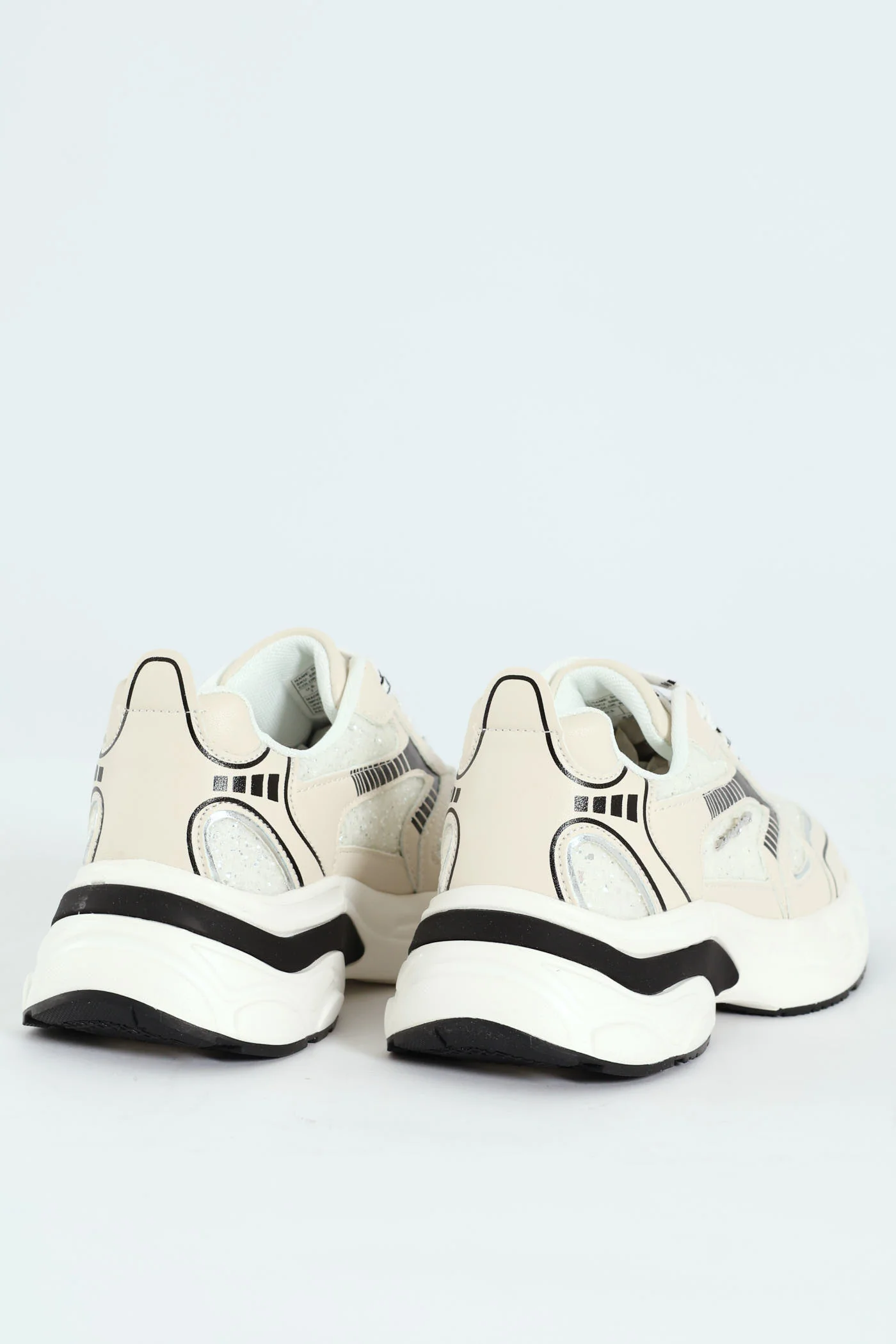 Chunky Glitter Sneaker - White - Image 3