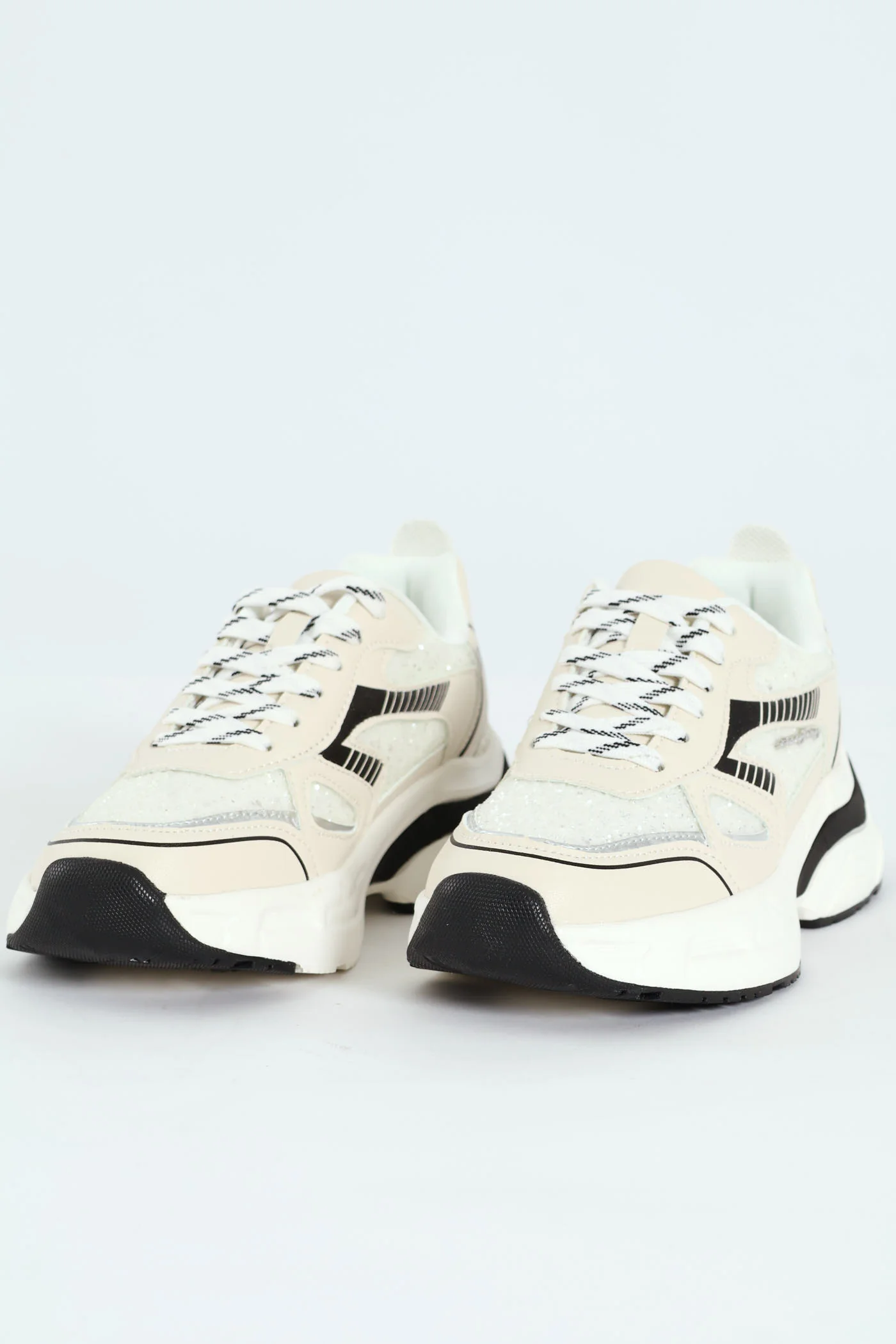 Chunky Glitter Sneaker - White - Image 4