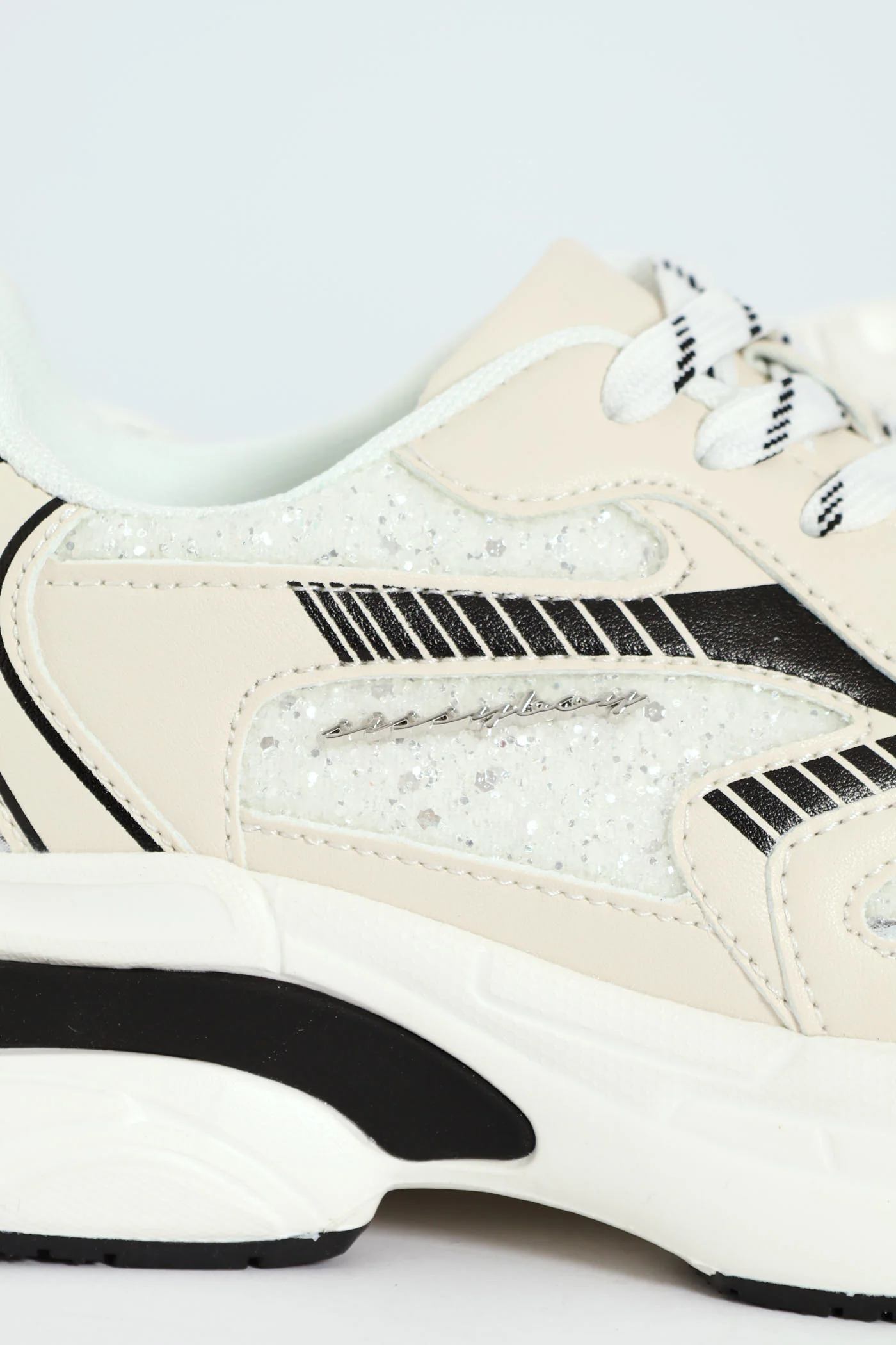Chunky Glitter Sneaker - White - Image 6