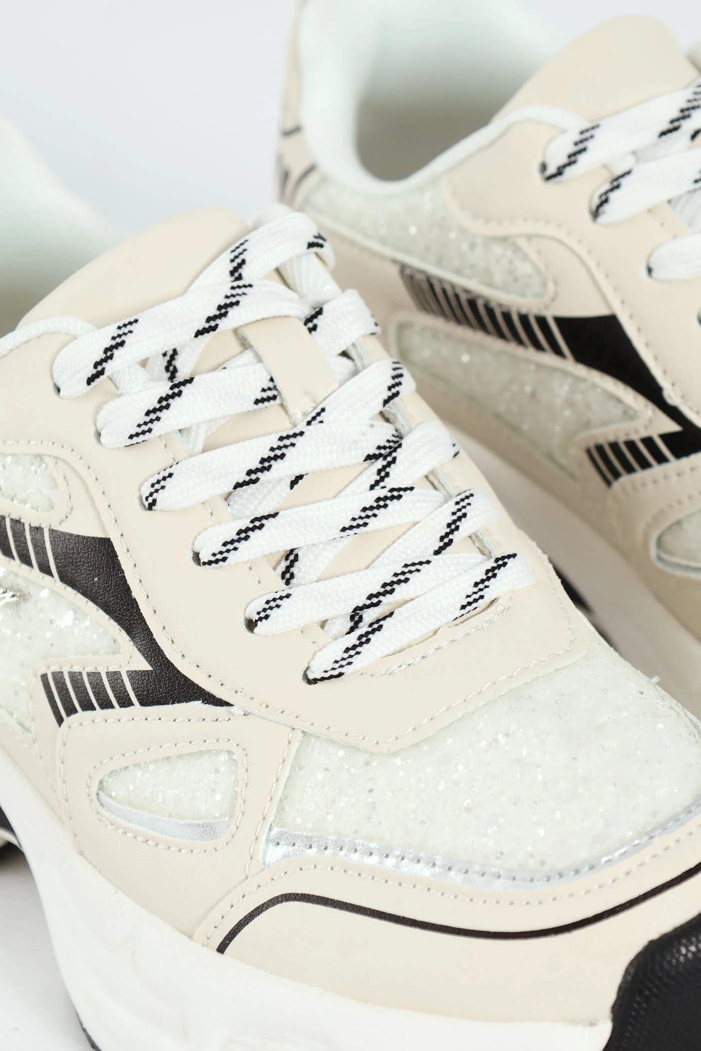 Chunky Glitter Sneaker - White - Image 7
