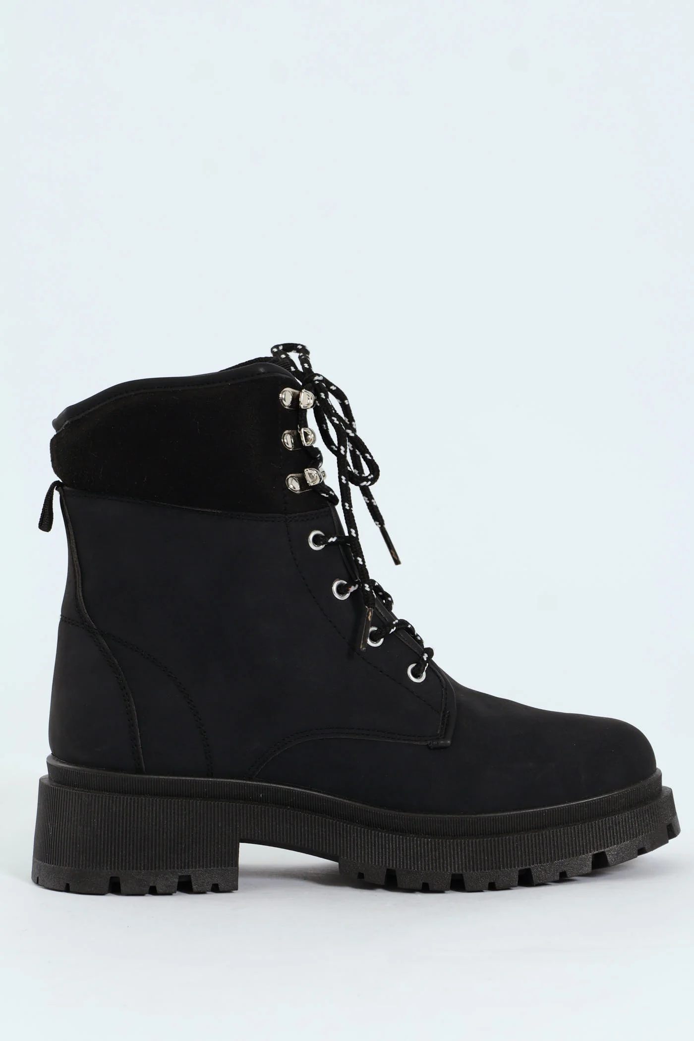 Chunky Hiking Boot - Black - Image 2