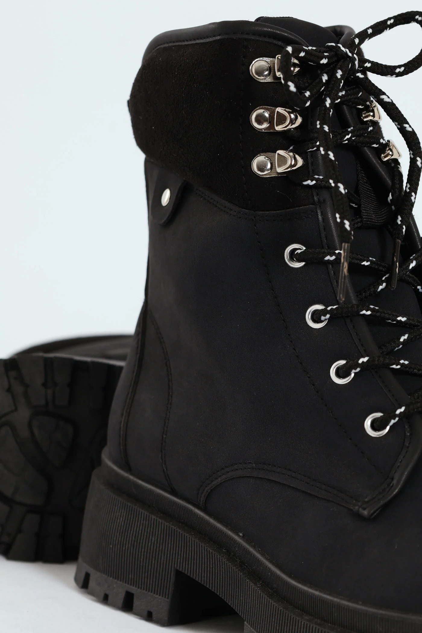 Chunky Hiking Boot - Black - Image 3