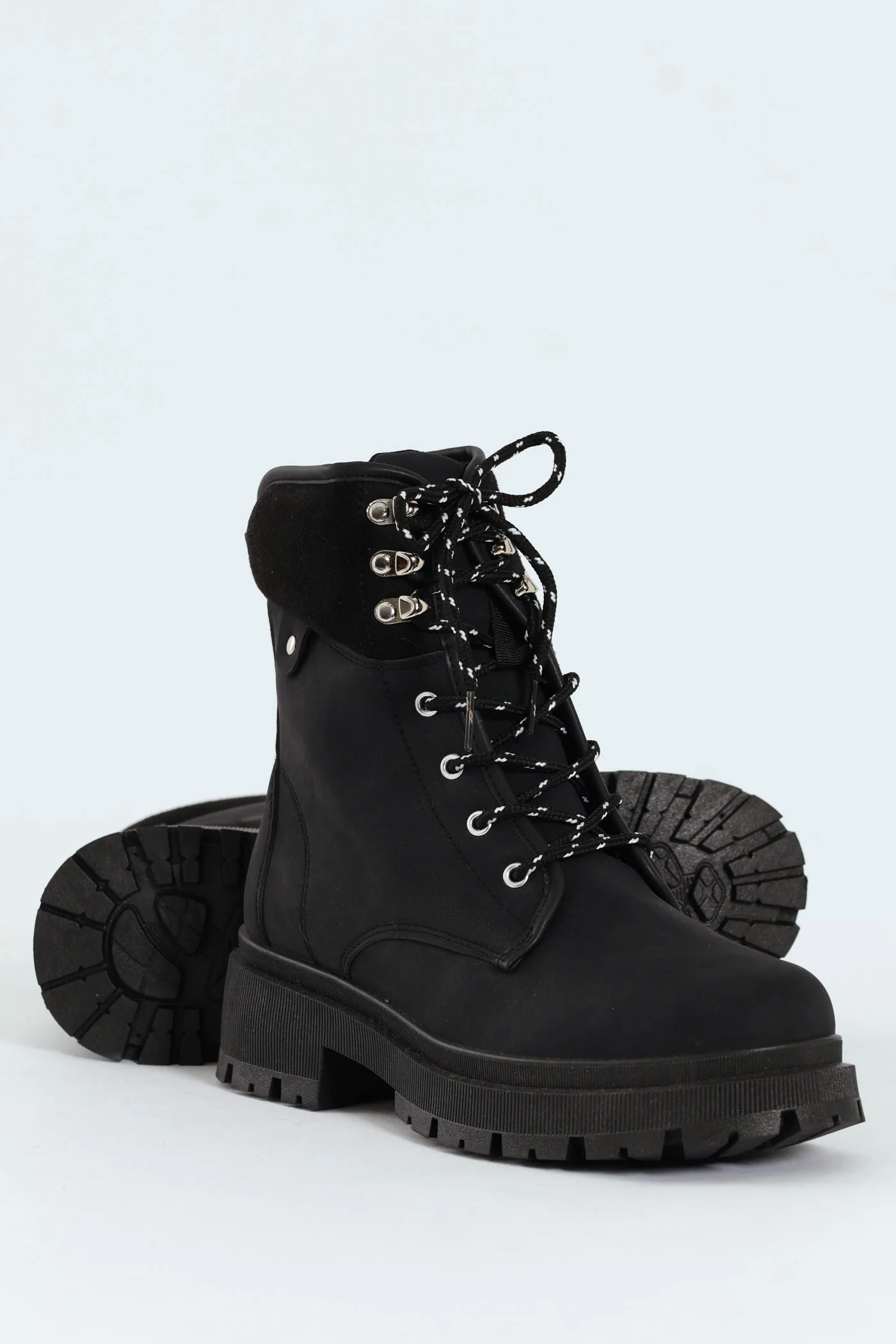 Chunky Hiking Boot - Black - Image 4