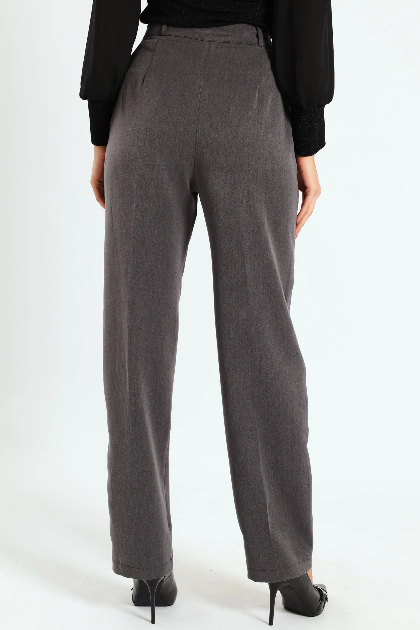 Cigarette Tailored Pants - Grey - Image 4