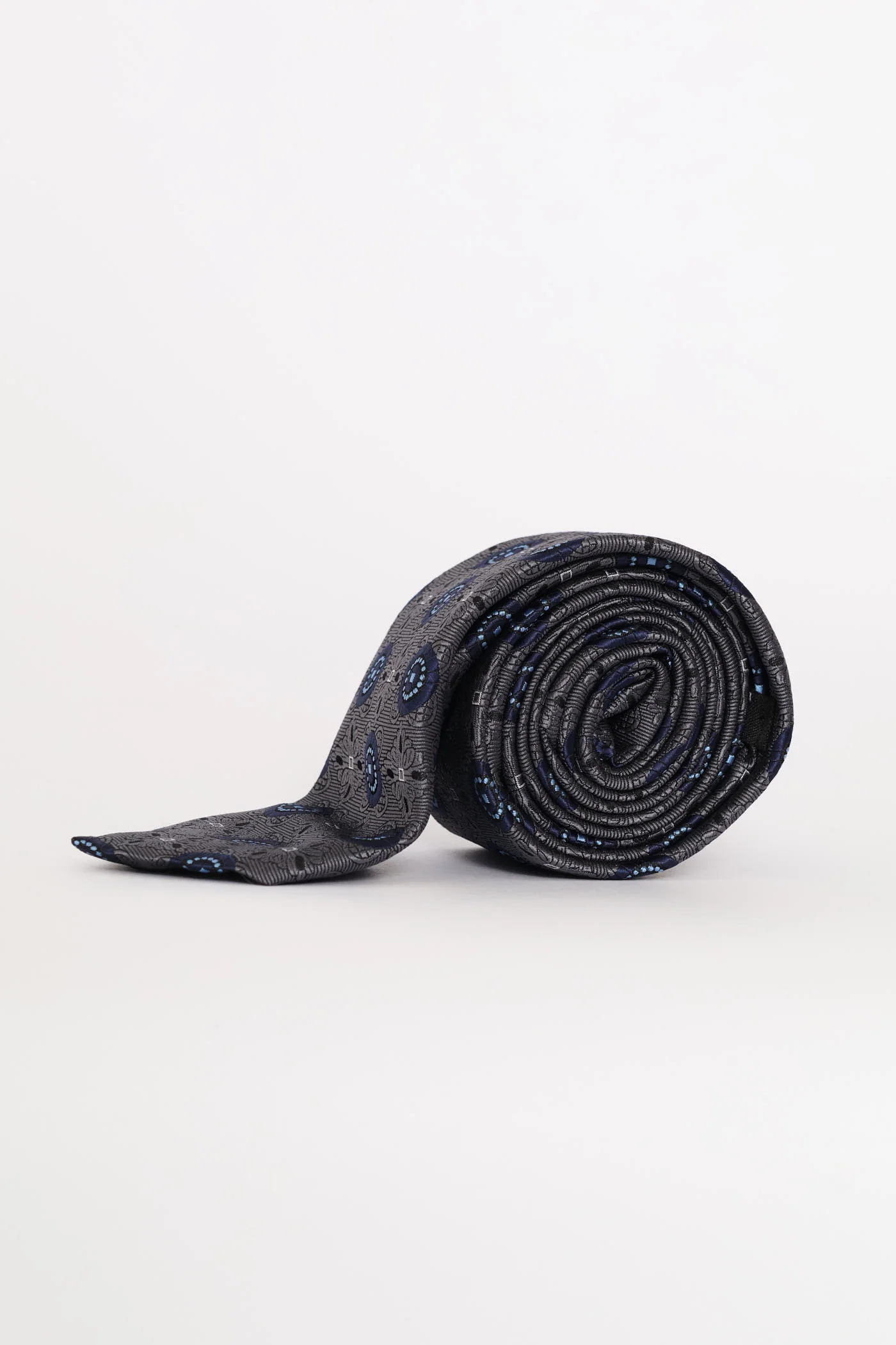 Circle Navy Tie - Charcoal - Image 5