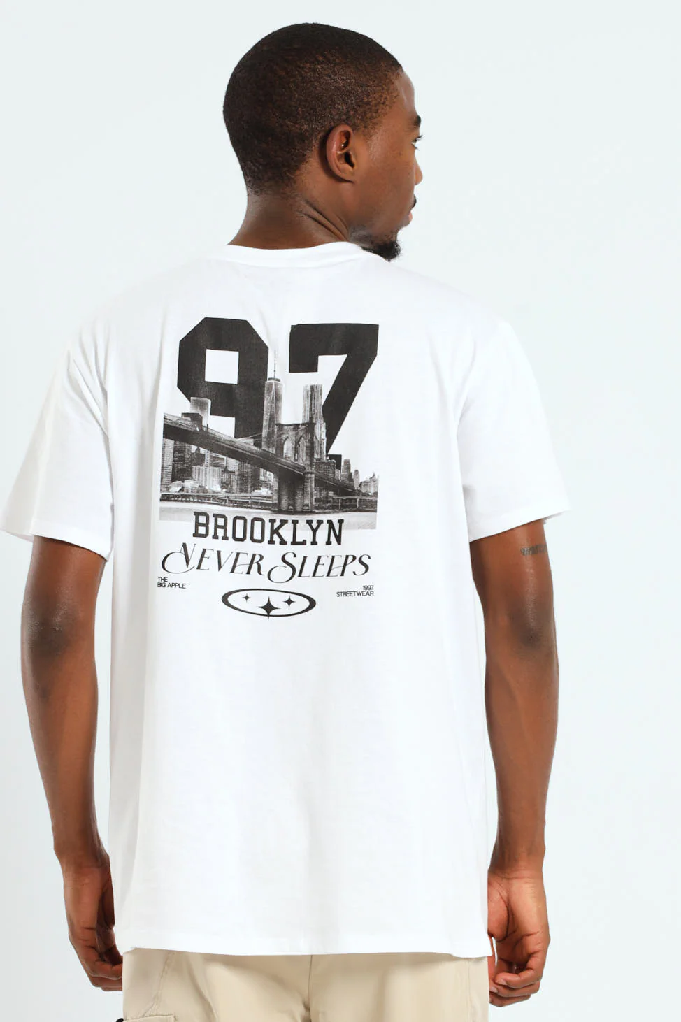 City Printed Front & Back Tee - White - Image 2