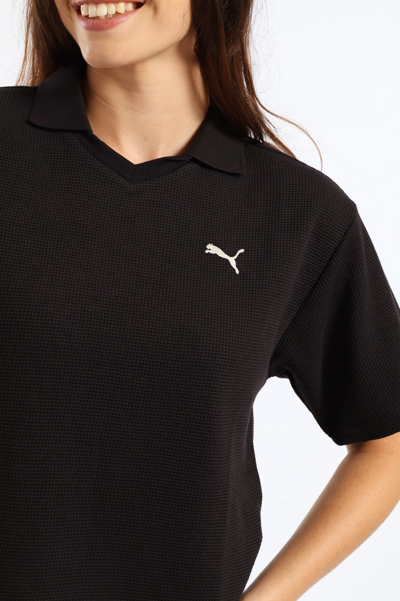 Class Relaxed Pinnacle Polo Boxy Tee - Black - Image 2