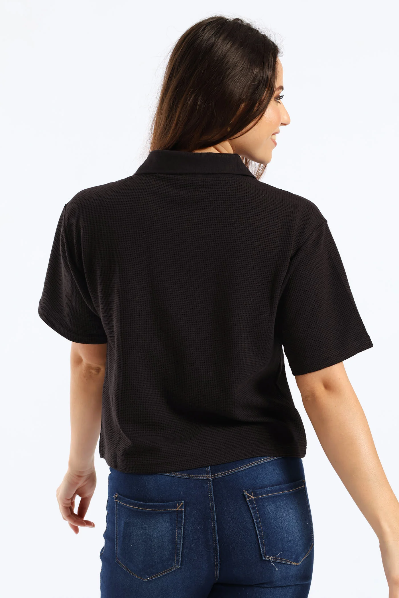 Class Relaxed Pinnacle Polo Boxy Tee - Black - Image 5