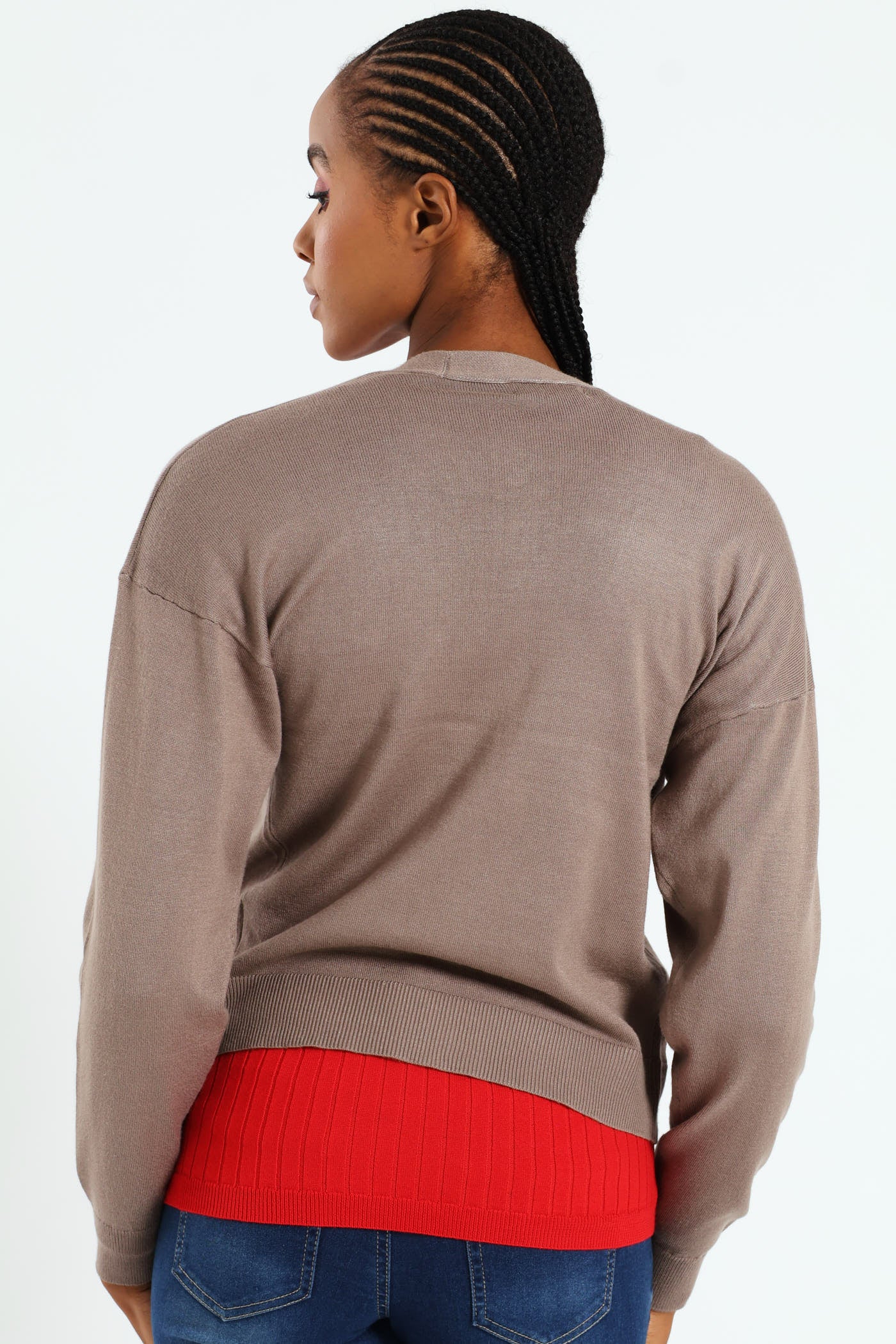 Classic Cardigan - Taupe - Image 3