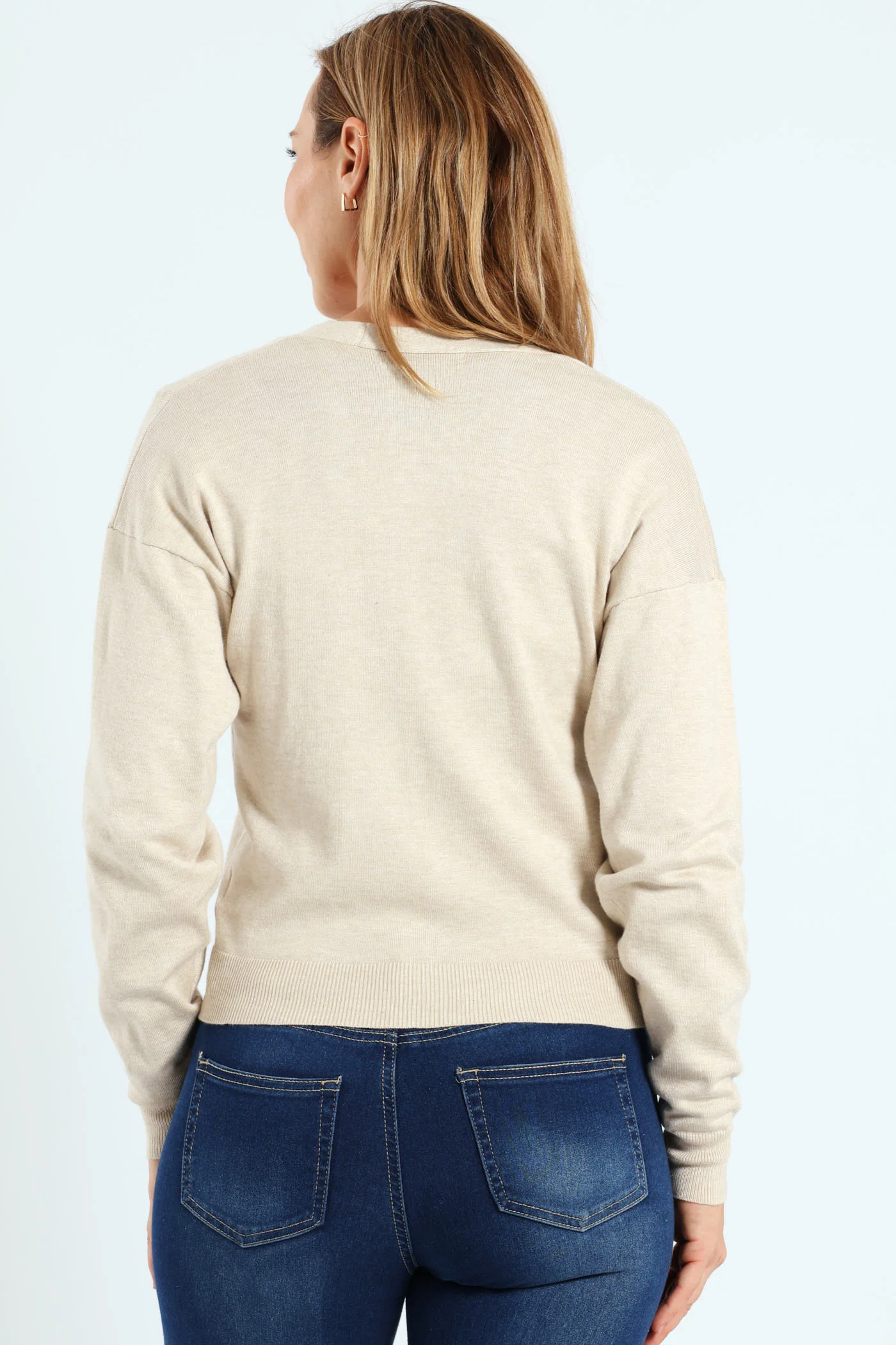 Classic Cardigan - Oatmeal Melange - Image 3