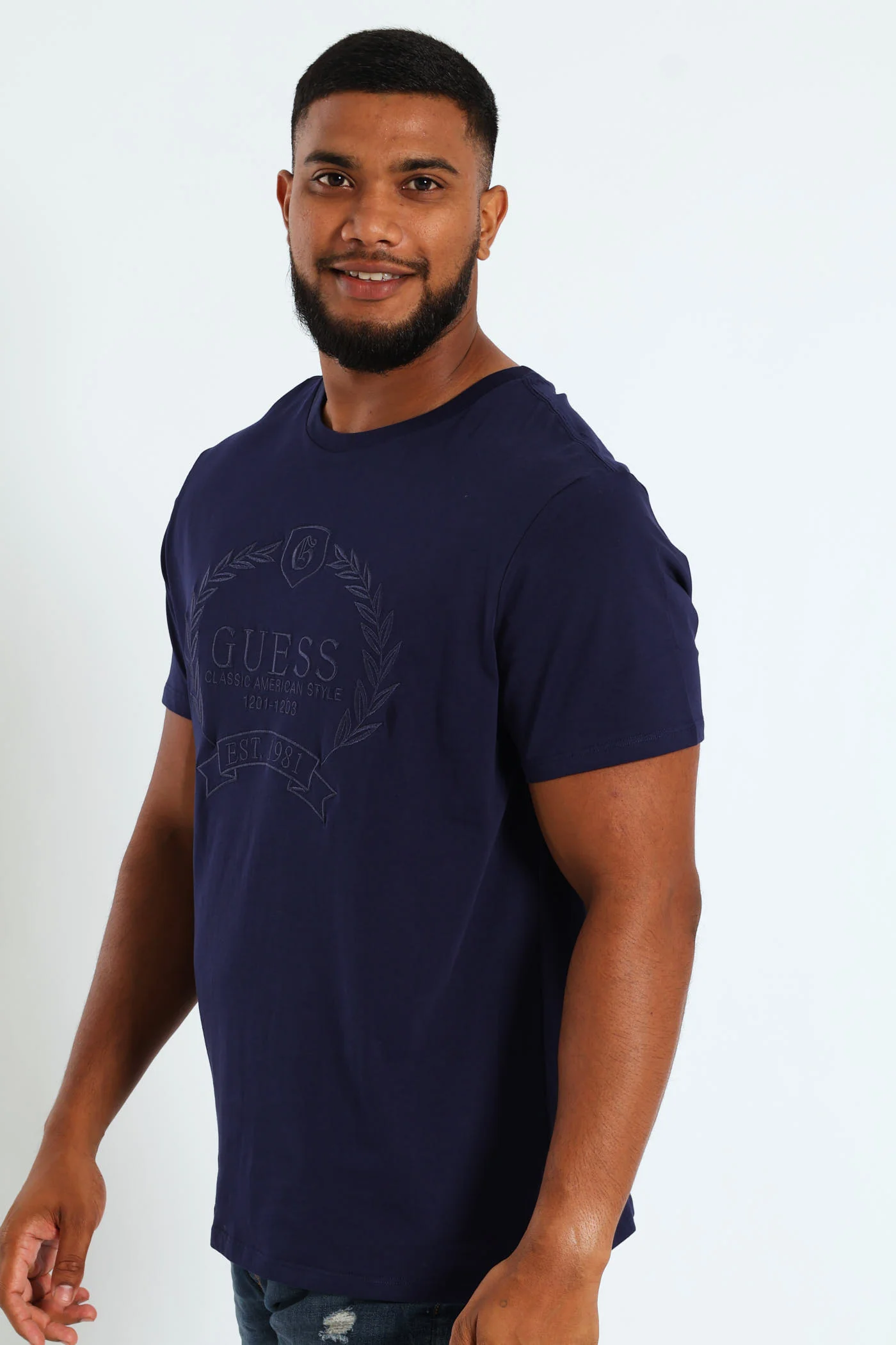 Classic Crest Logo Tee - Navy - Image 2