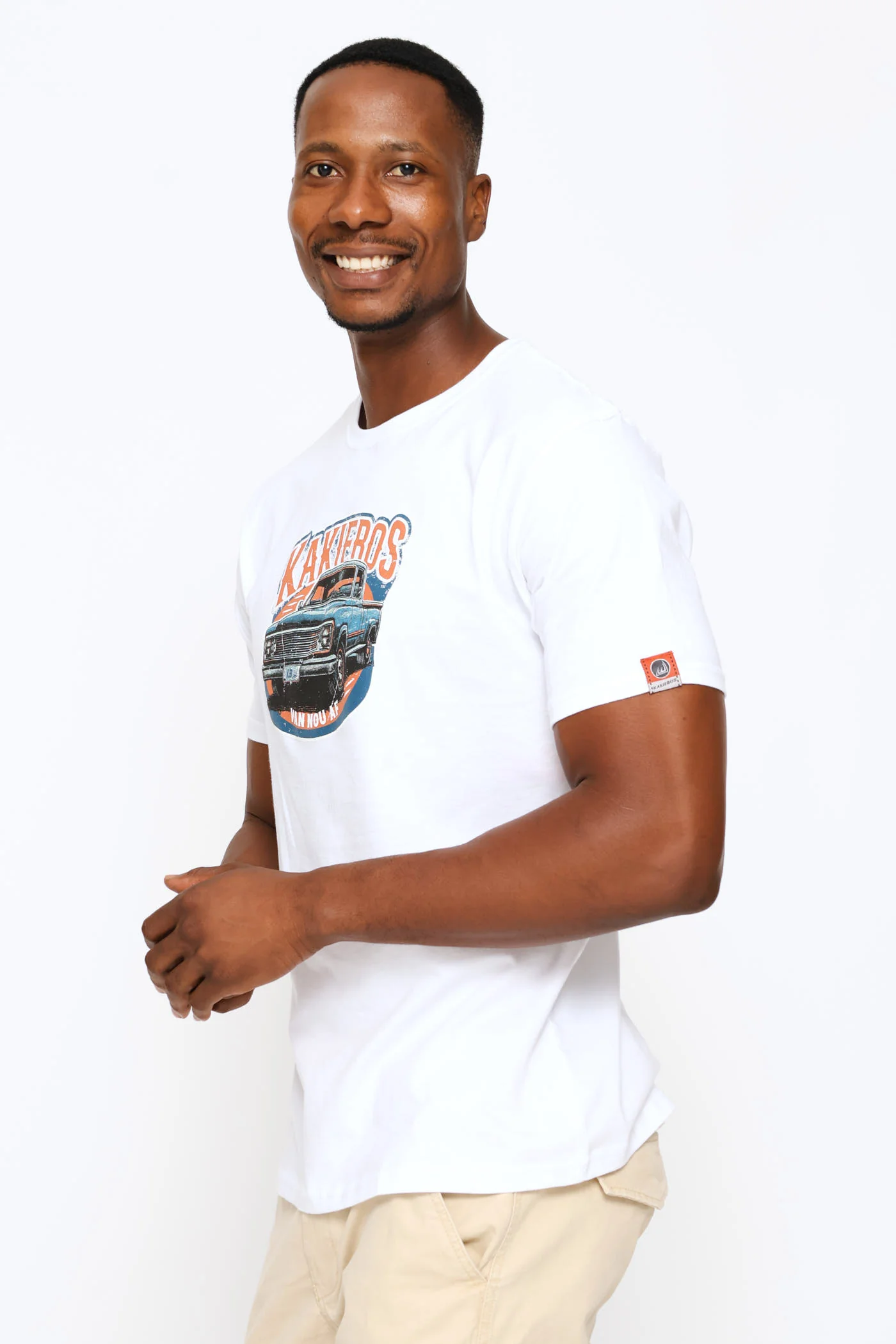 Classic Fit Car Tee - White - Image 3