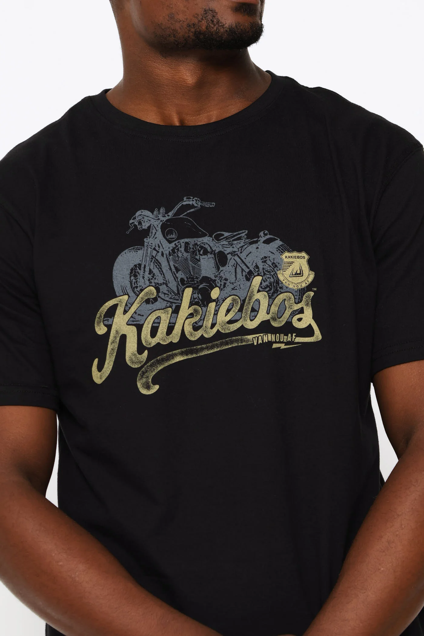 Classic Fit Motorbike Tee - Black - Image 2