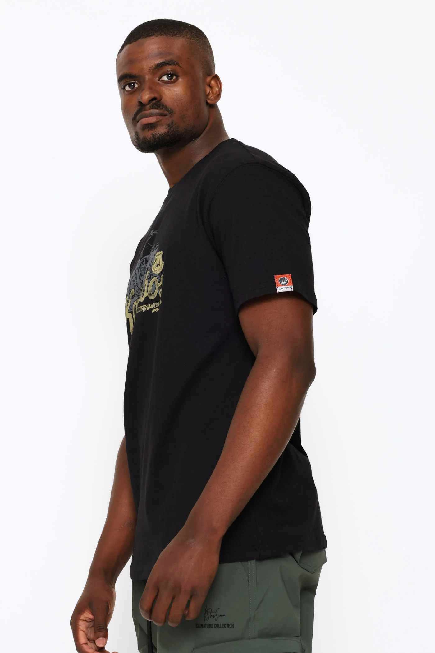 Classic Fit Motorbike Tee - Black - Image 3