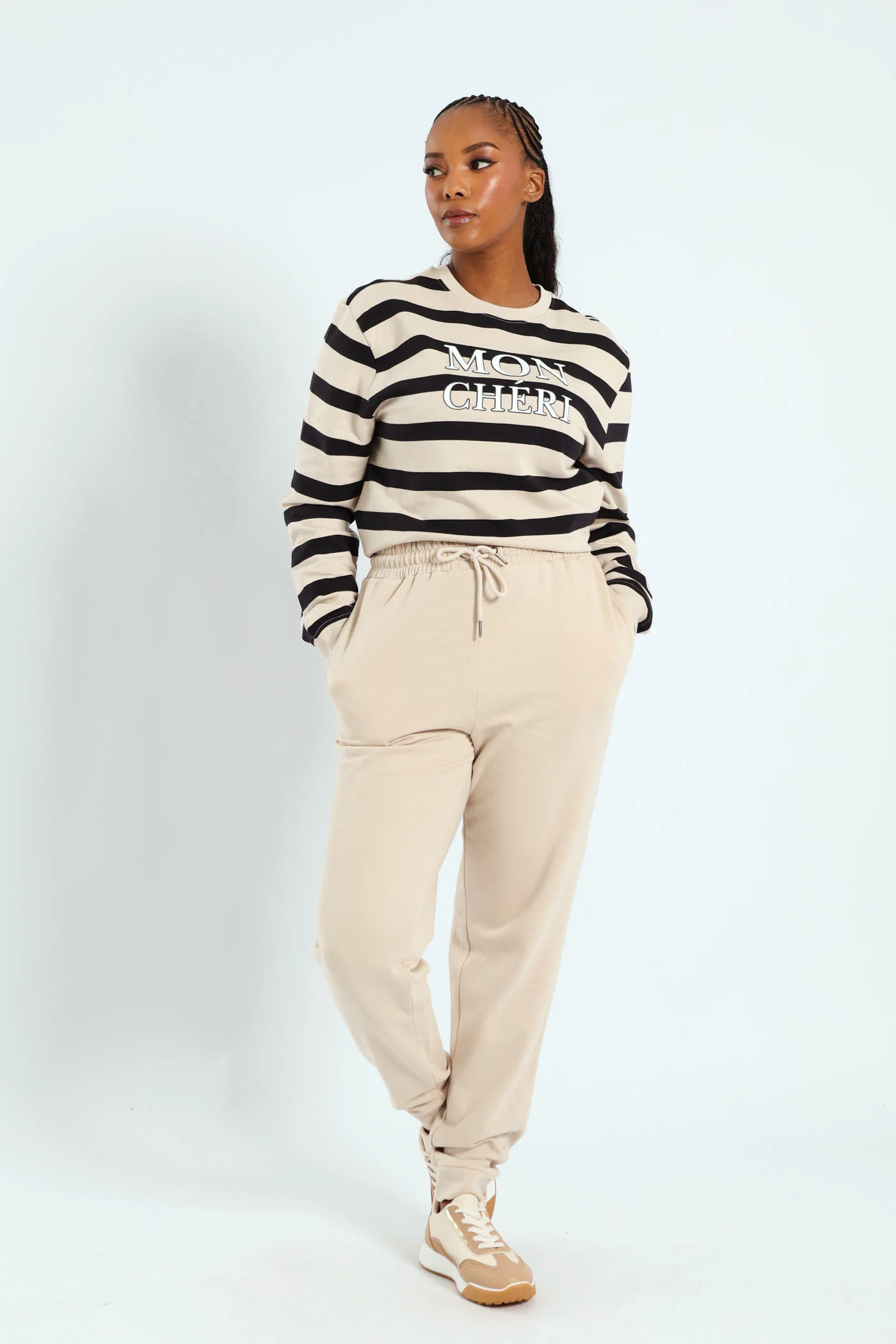 Classic Fleece Cotton Jogger - Ivory - Image 5