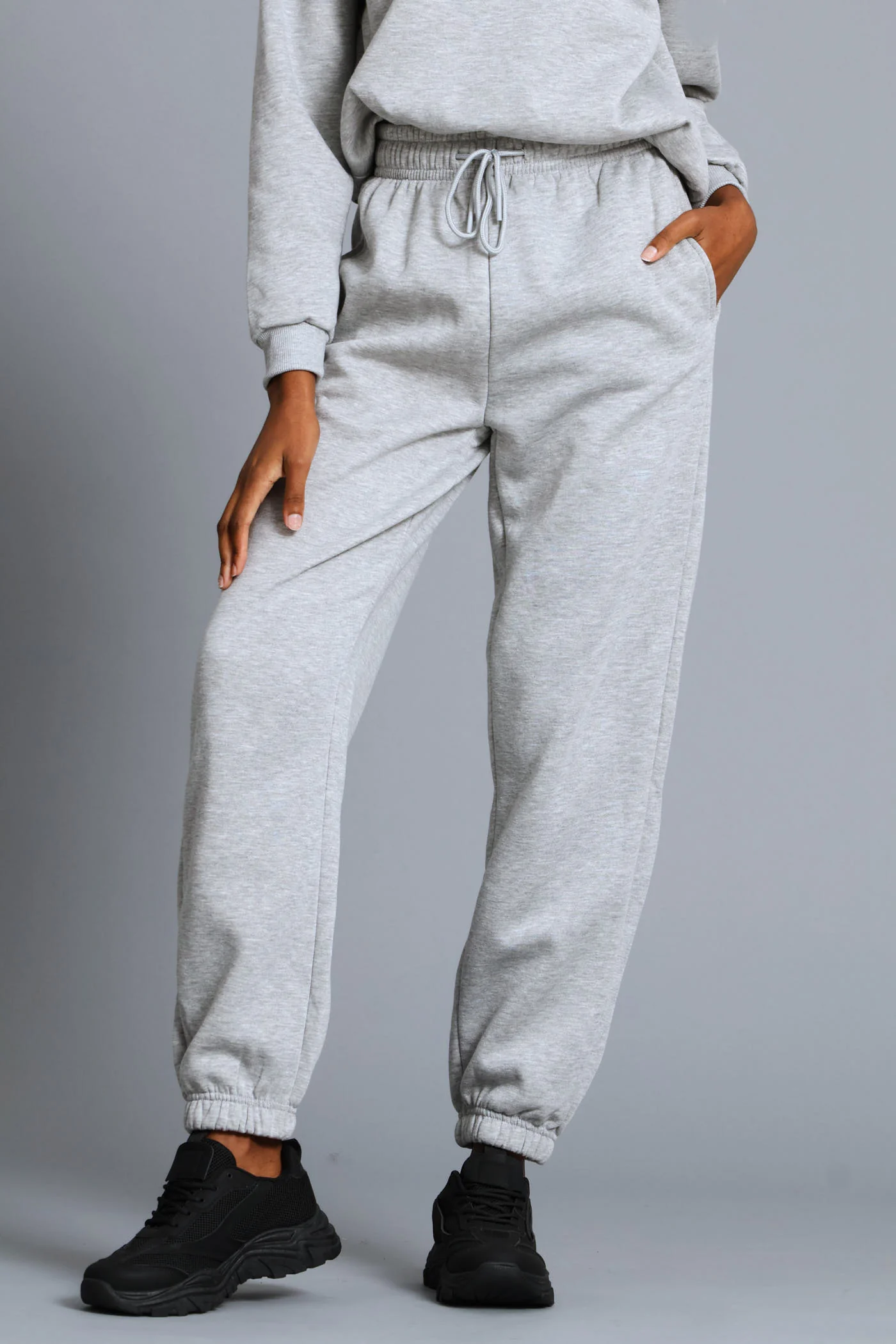 Classic Fleece Jogger - Grey Melange - Image 2