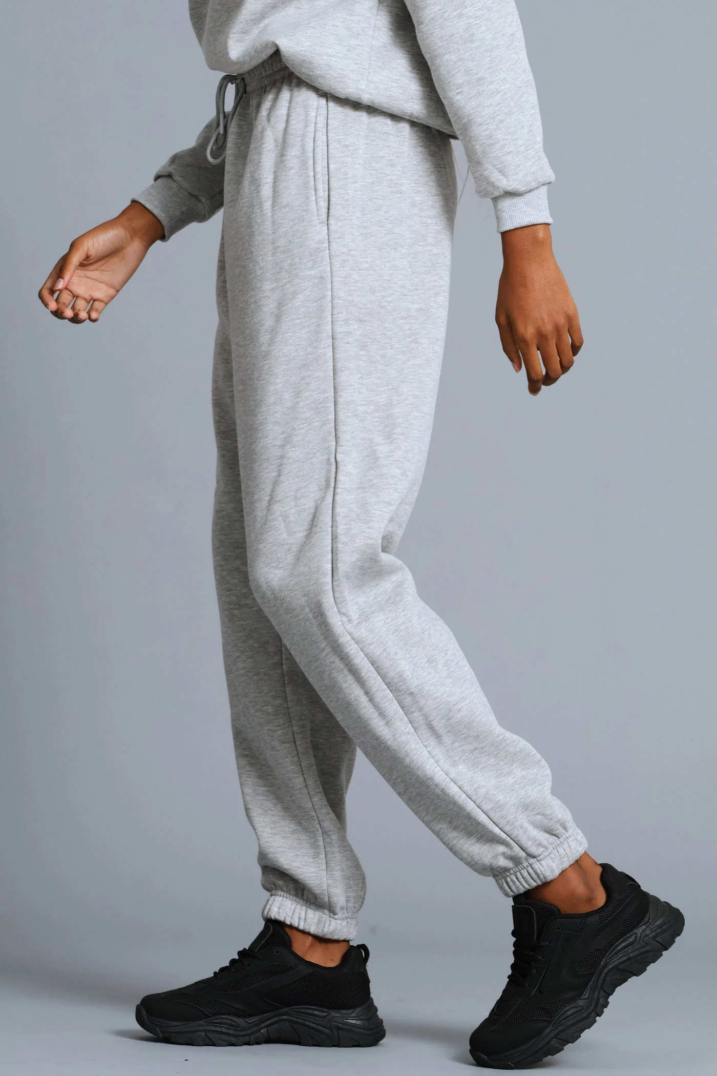 Classic Fleece Jogger - Grey Melange - Image 3