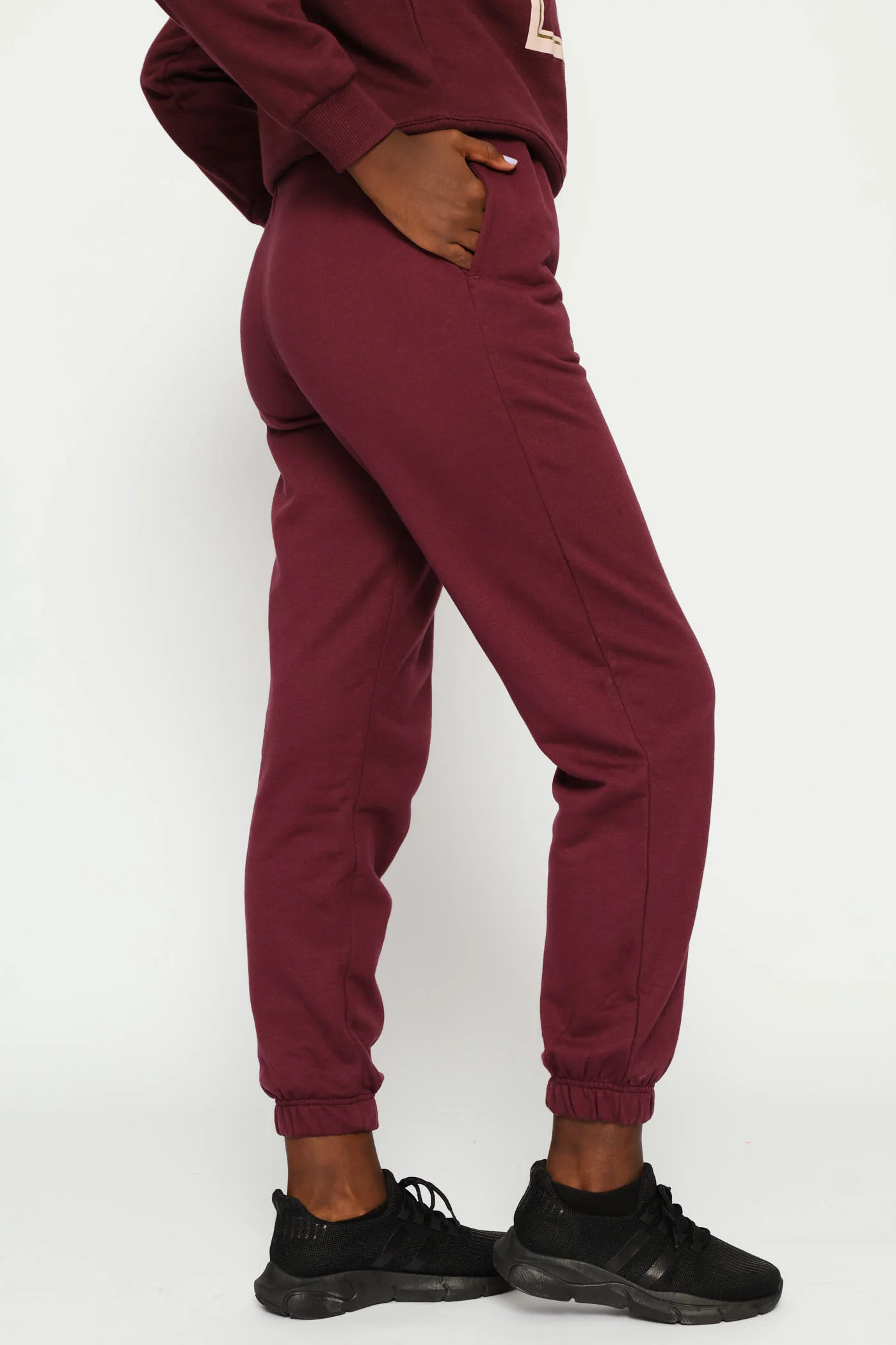 Classic Fleece Jogger - Plum - Image 3