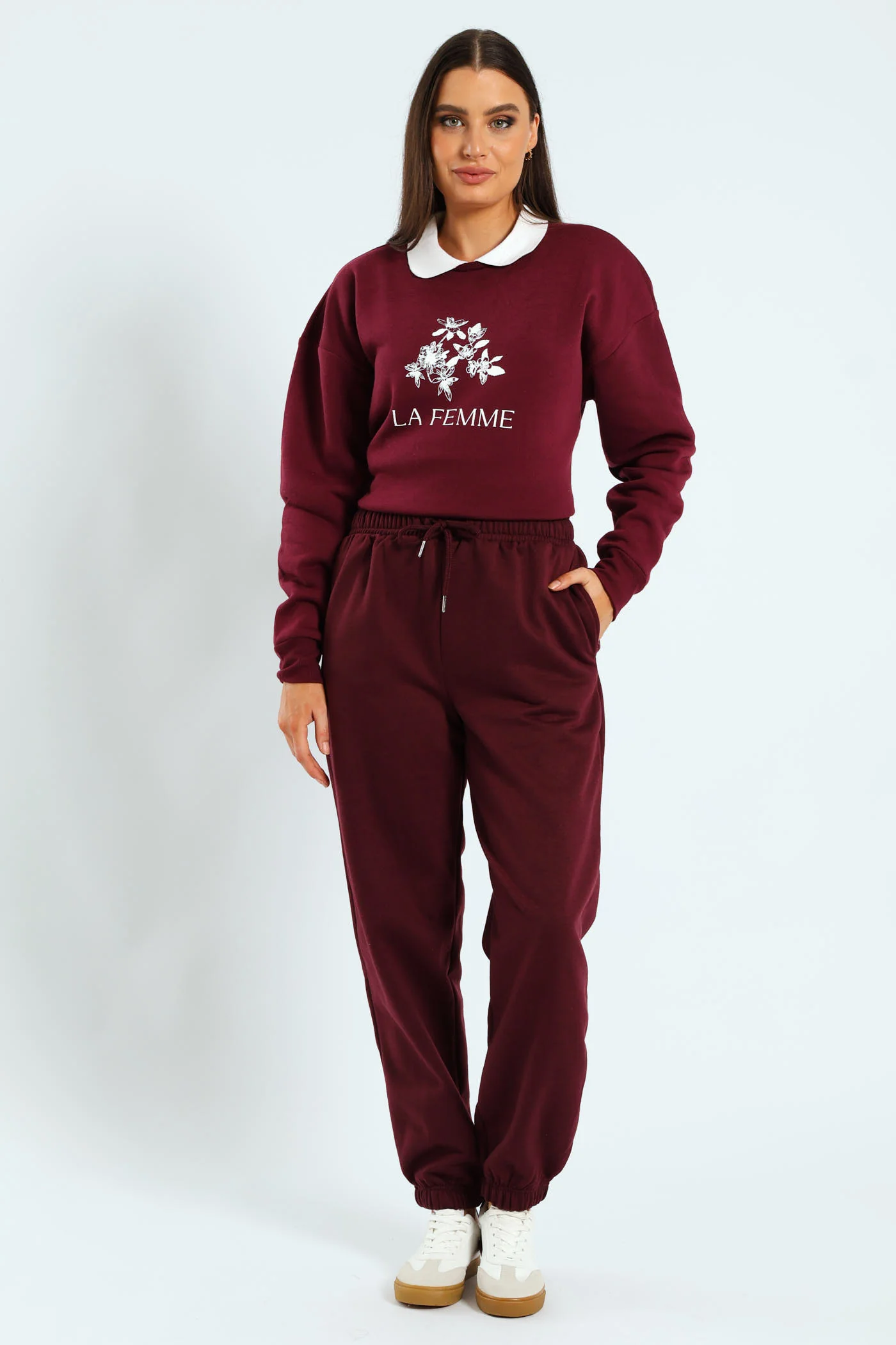 Classic Fleece Jogger - Plum Noir - Image 5