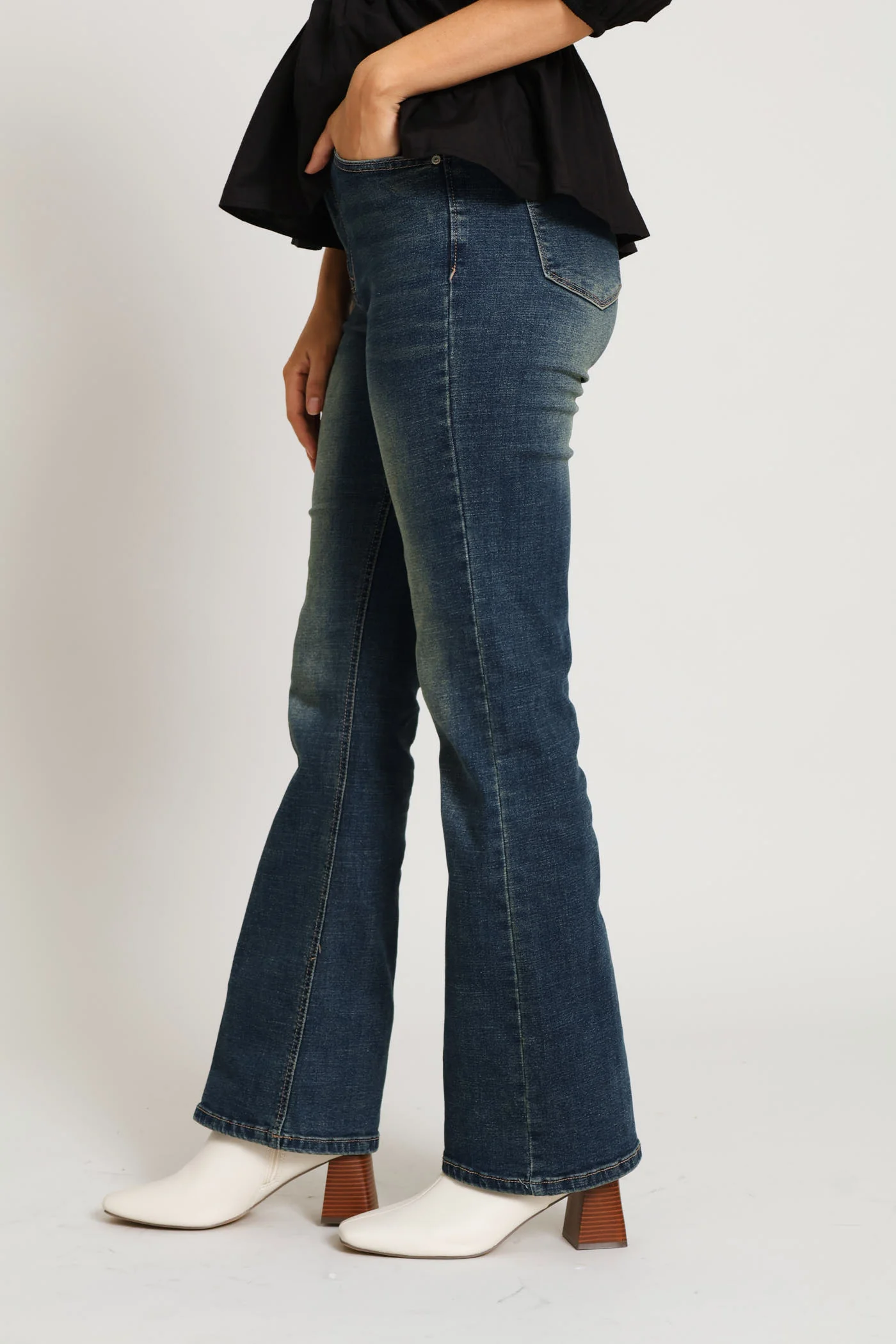 Classic Hi-Rise Boot Leg Denim - Tea Stain - Image 4