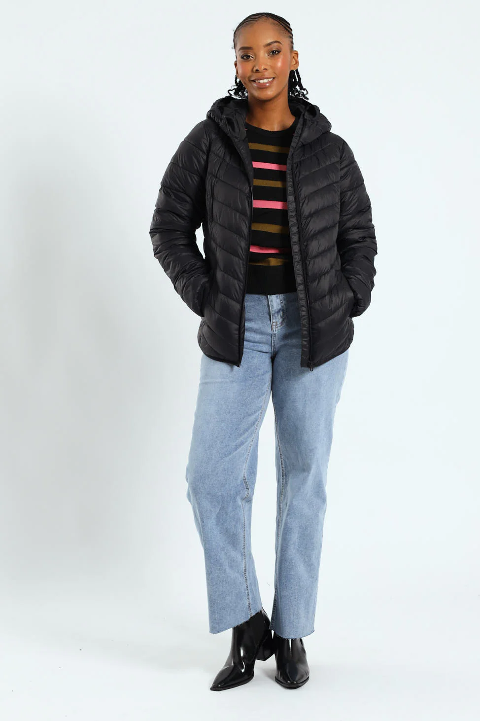 Classic Hooded Puffer - Black - Image 3