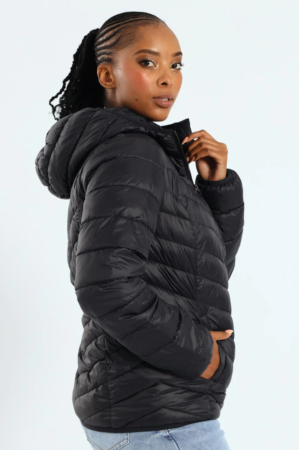 Classic Hooded Puffer - Black - Image 4