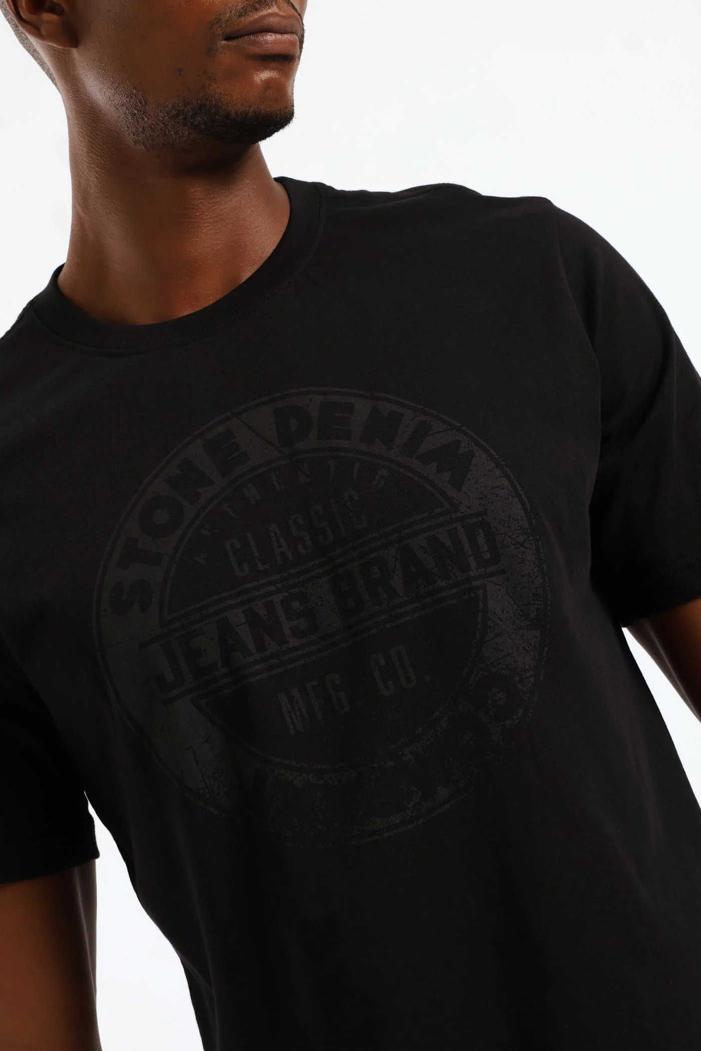 Classic Jeans Brand Tee - Black - Image 2