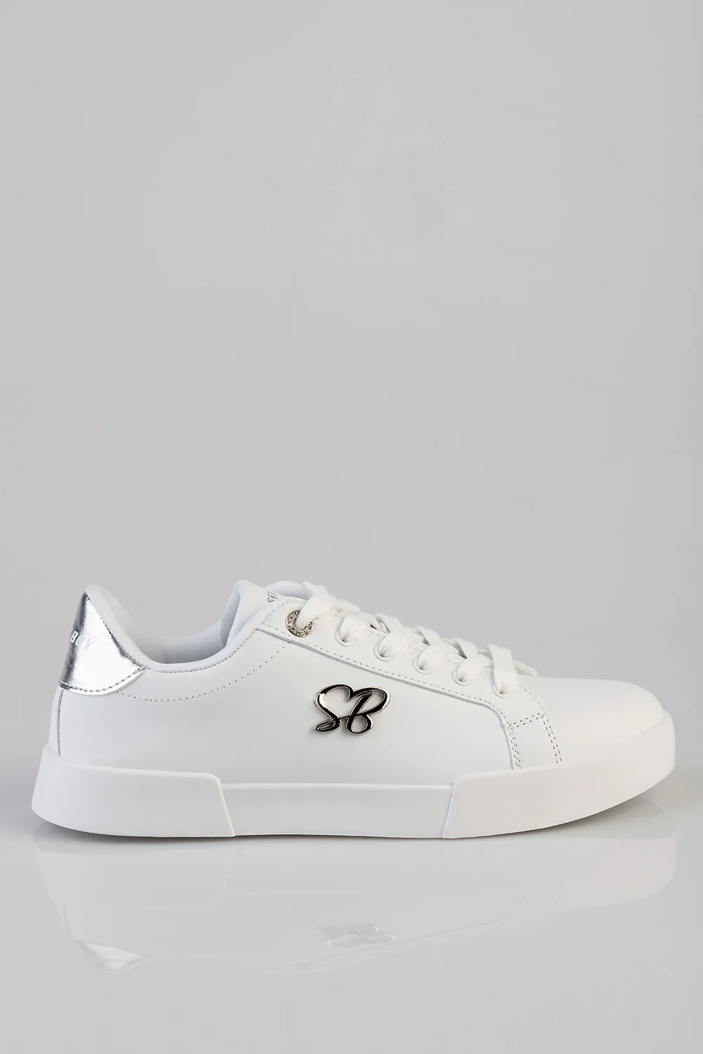 Classic Lace Up Logo Hardward Sneaker - White - Image 3