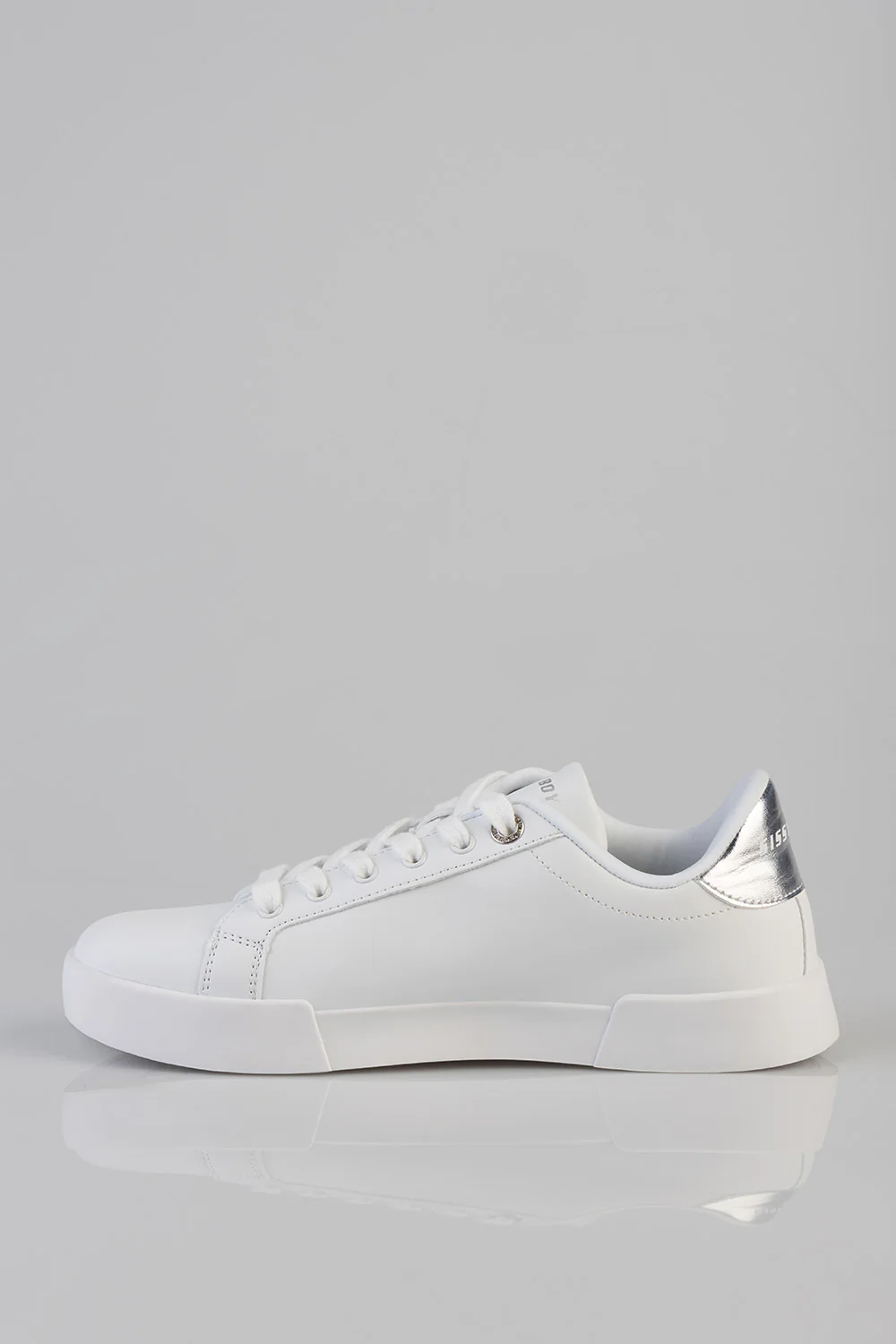 Classic Lace Up Logo Hardward Sneaker - White - Image 4
