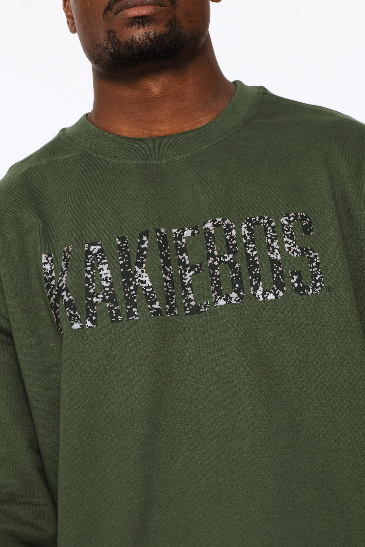 Classic Large Logo Crew Top - Olive - Image 2