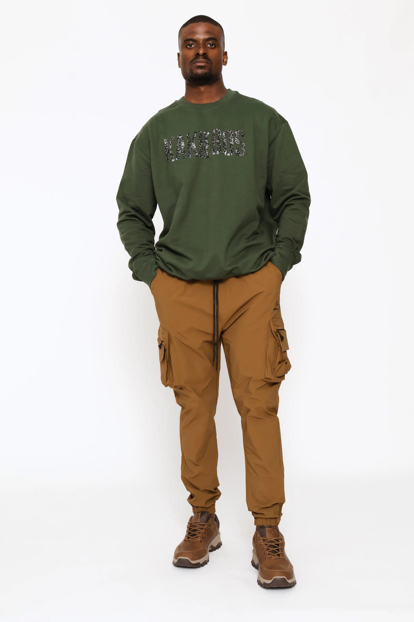 Classic Large Logo Crew Top - Olive - Image 5