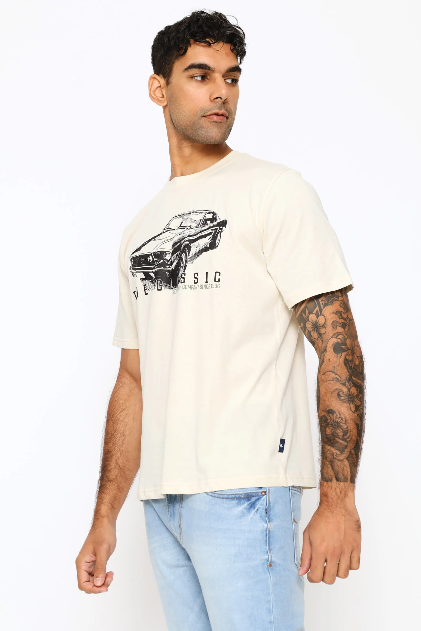 Classic Mustang Tee - Ecru - Image 3