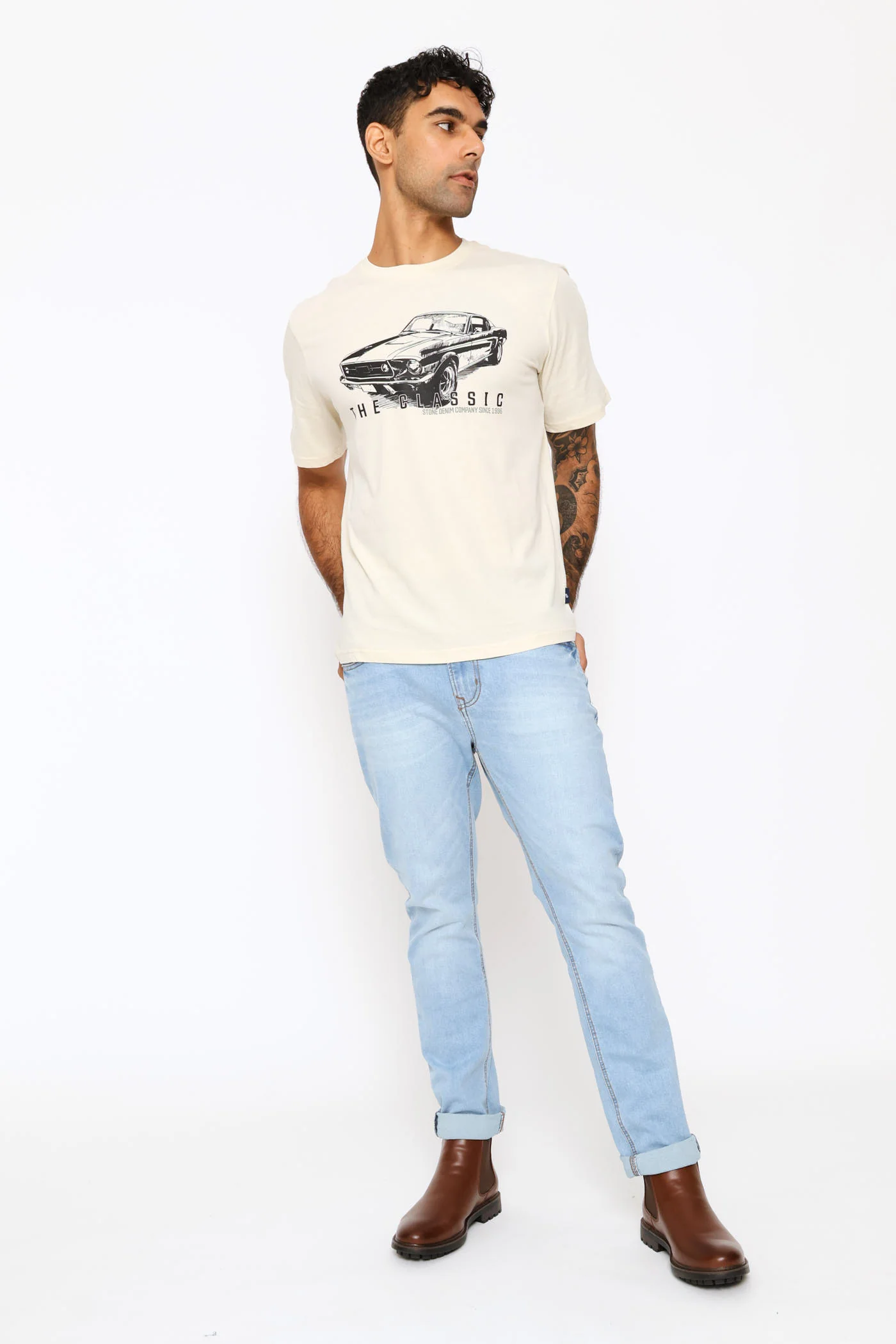 Classic Mustang Tee - Ecru - Image 5