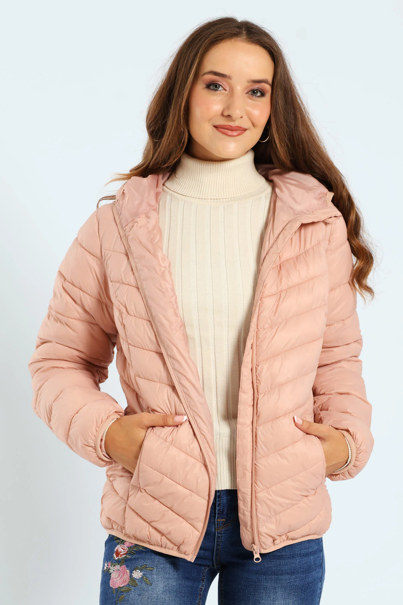 Classic Puffer With Hood - Rose - Image 3