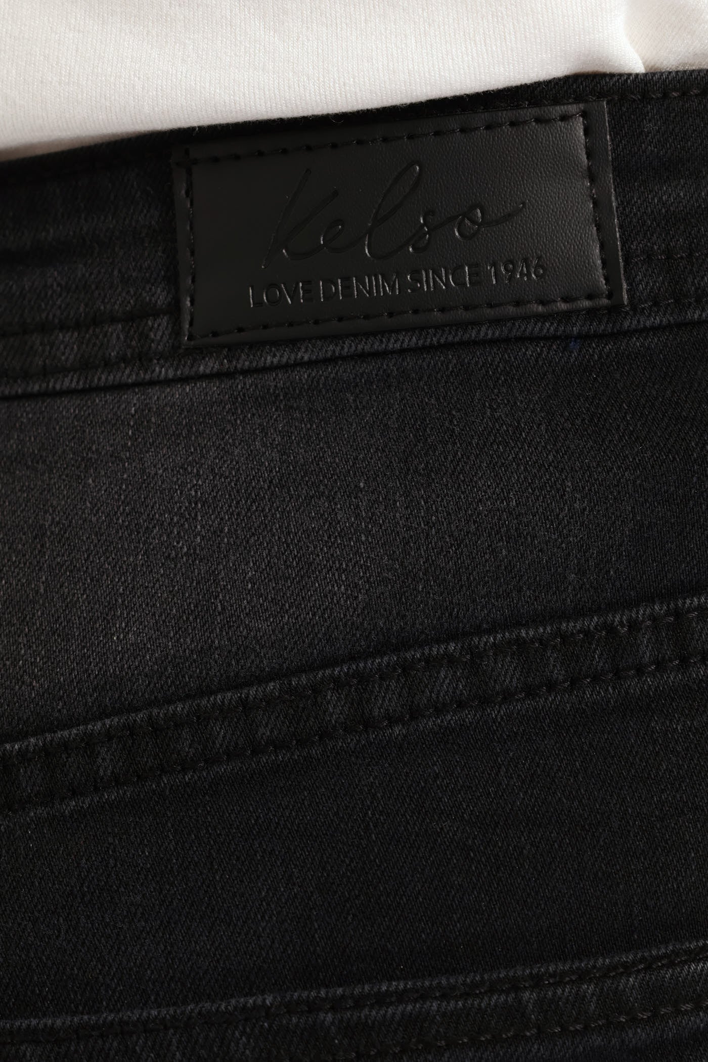 Classic Roll Hem Bermuda Supersoft Denim Short - Black - Image 4