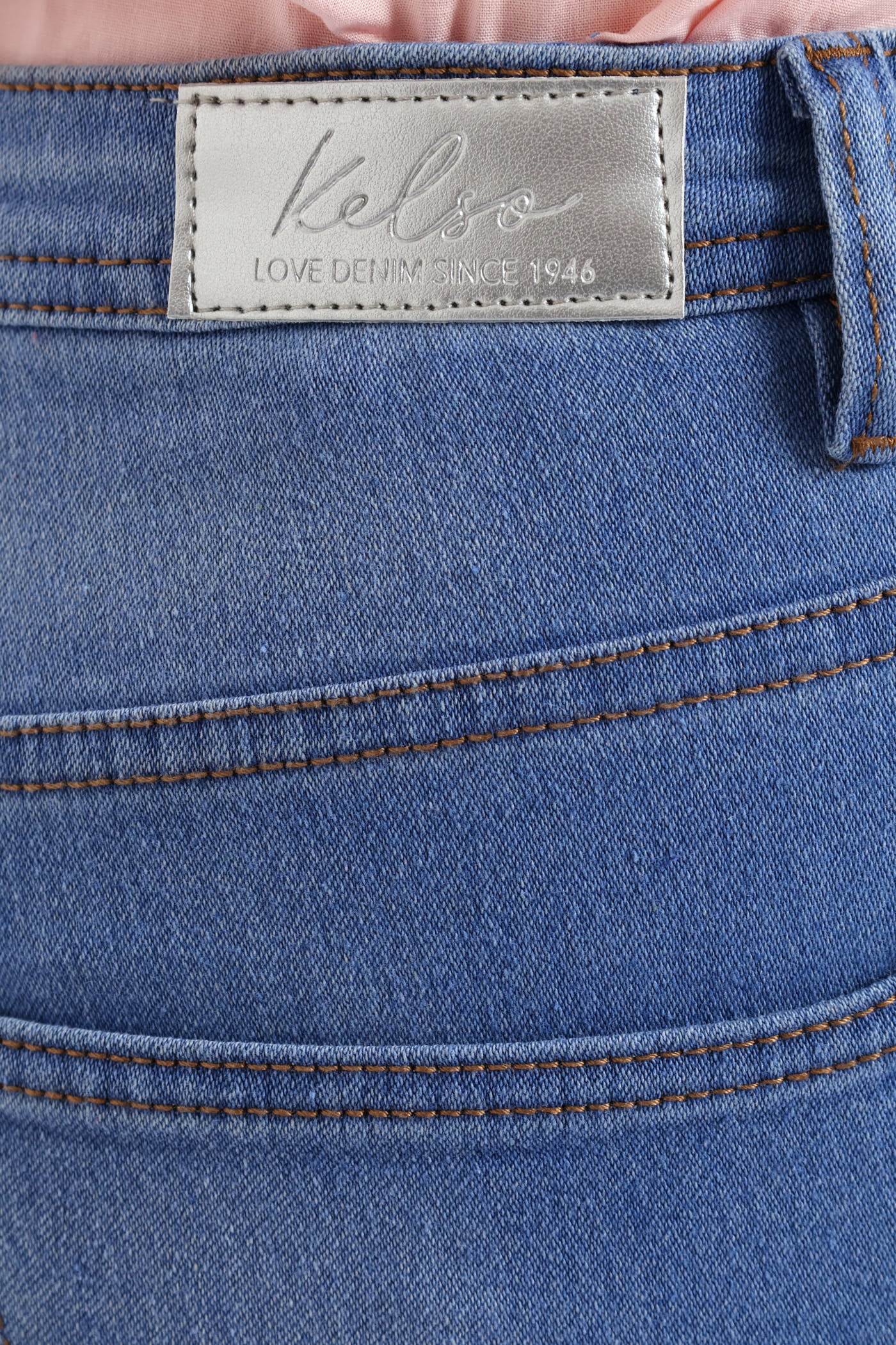 Classic Roll Hem Bermuda Supersoft Denim Short - Light Periwinkle - Image 4