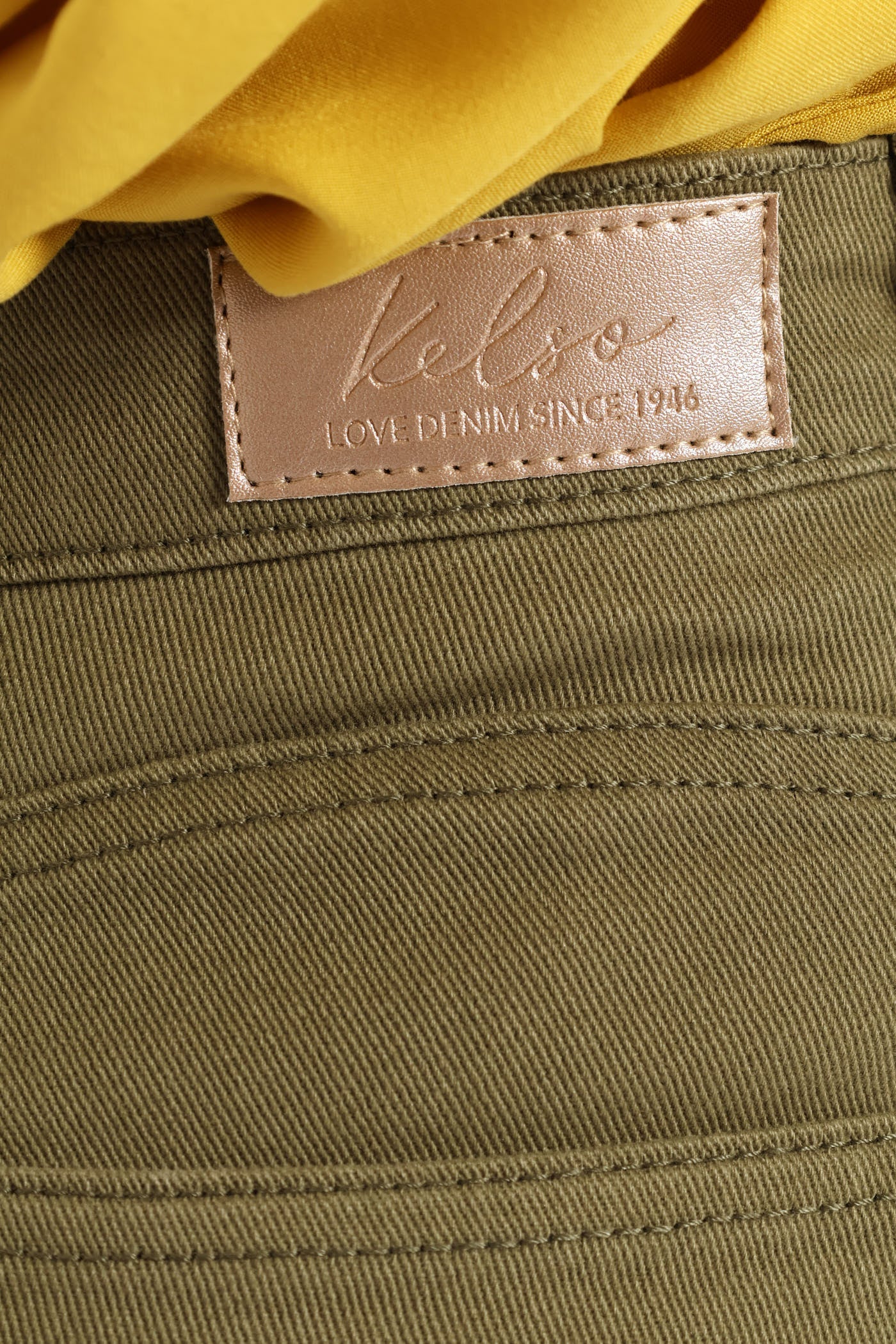 Classic Roll Hem Mid Thigh Supersoft Denim Short - Fatigue - Image 5