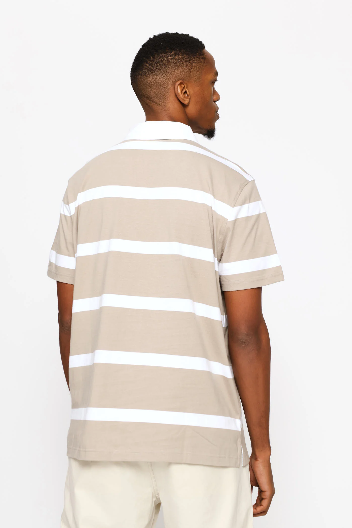 Classic Short Sleeve Rugby Golfer - Khaki - Image 4
