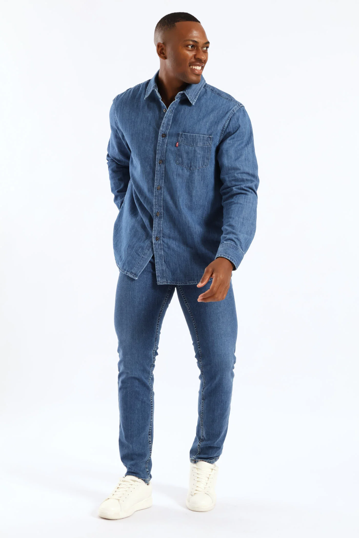 Classic Standard Pocket Shirt - Indigo - Image 5