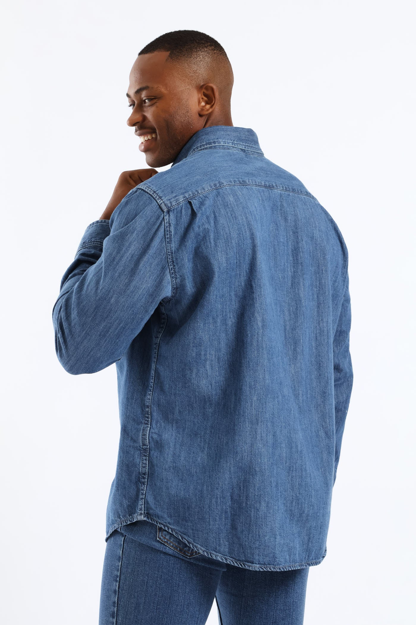 Classic Standard Pocket Shirt - Indigo - Image 6