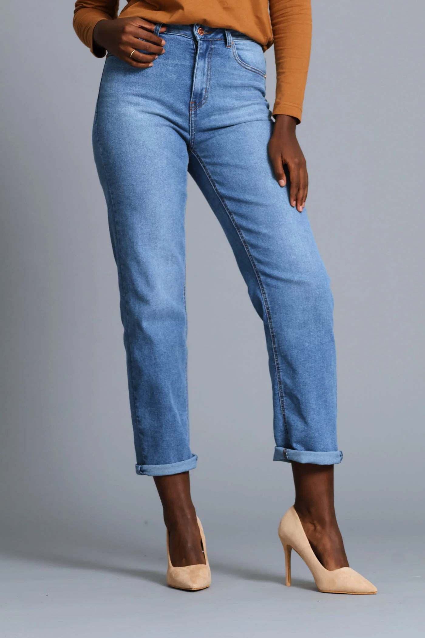 Classic Straight Leg Denim - Salty Mid Wash - Image 2