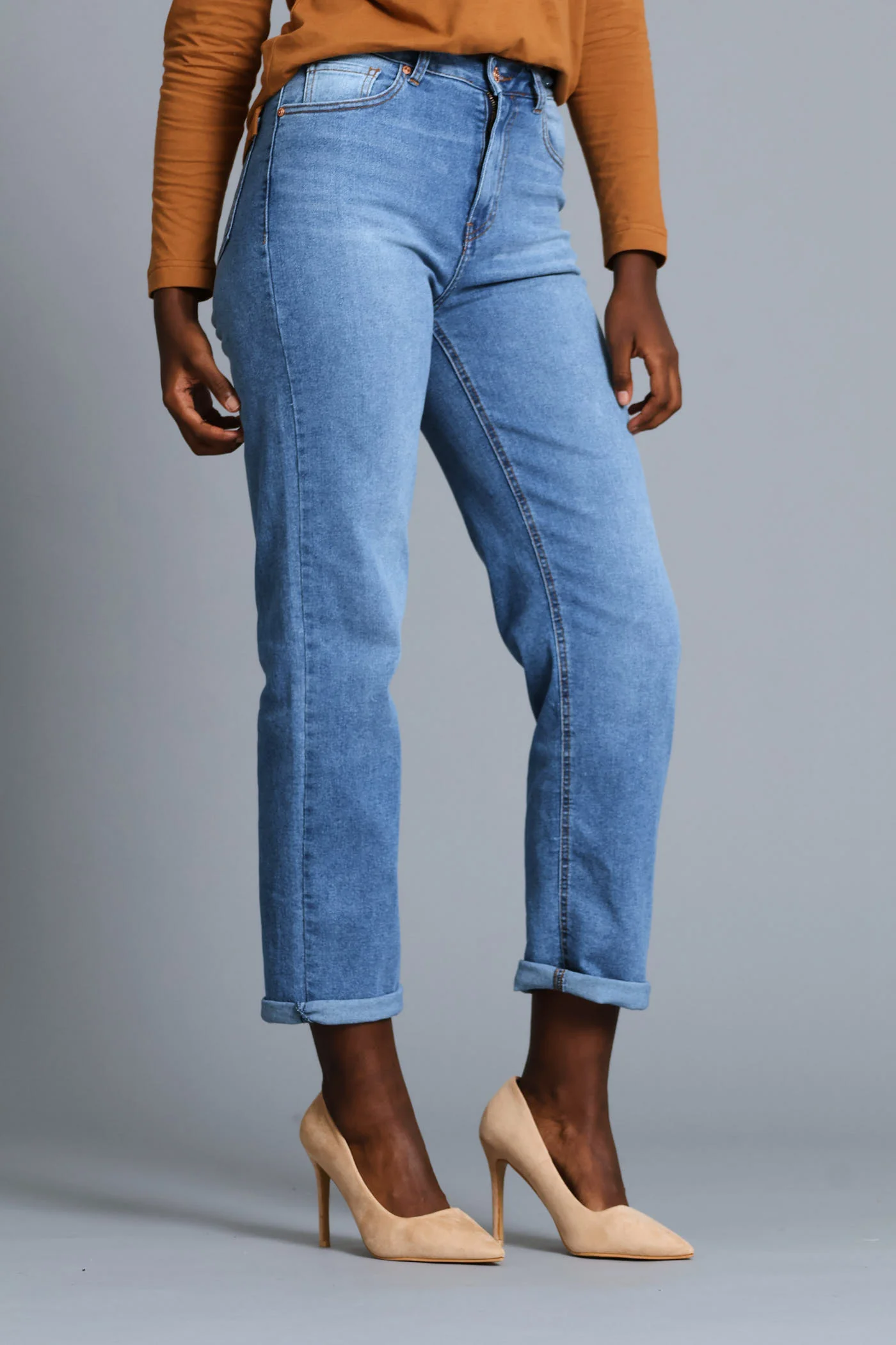 Classic Straight Leg Denim - Salty Mid Wash - Image 3