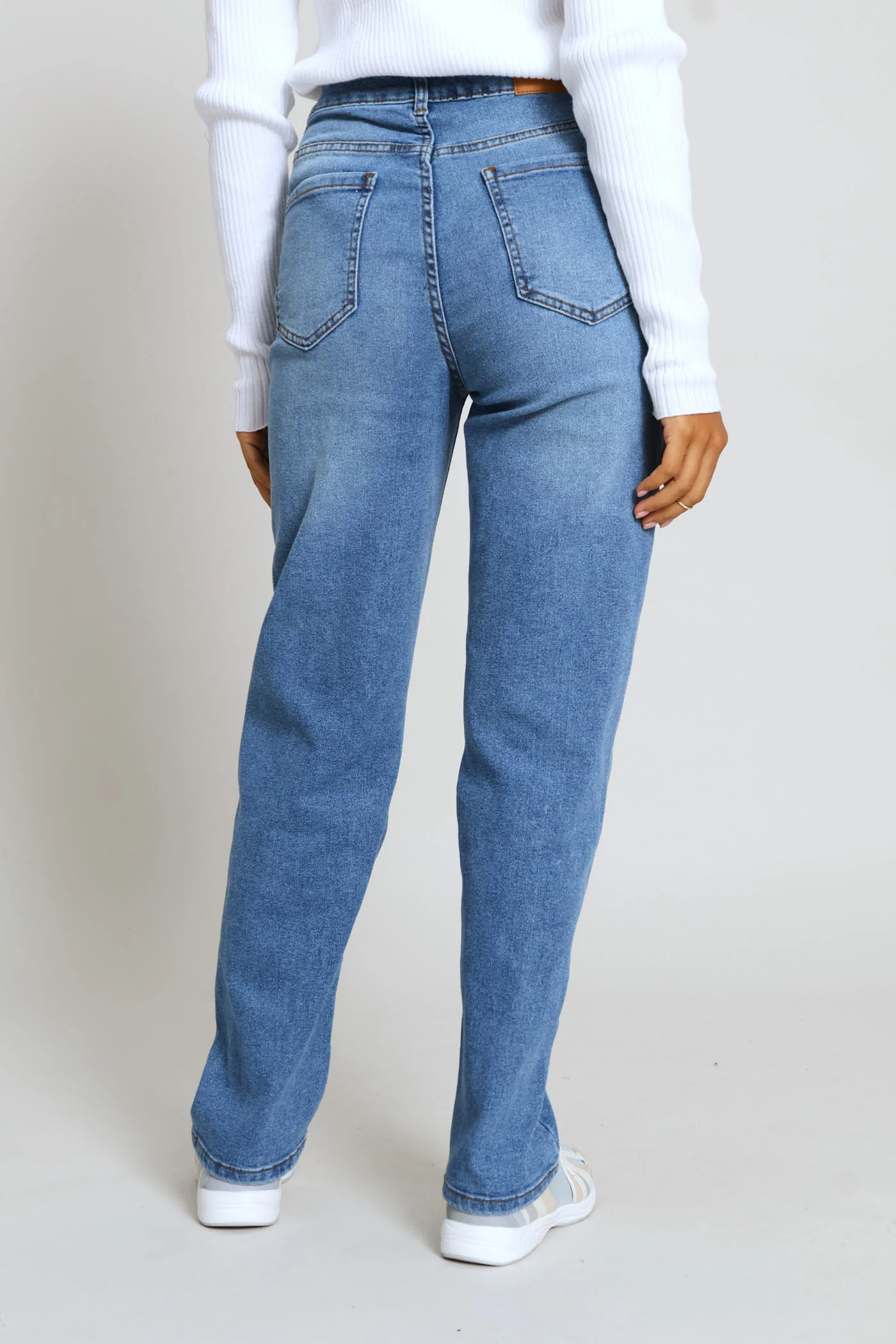Classic Straight Leg Denim - Salty Mid Wash - Image 9