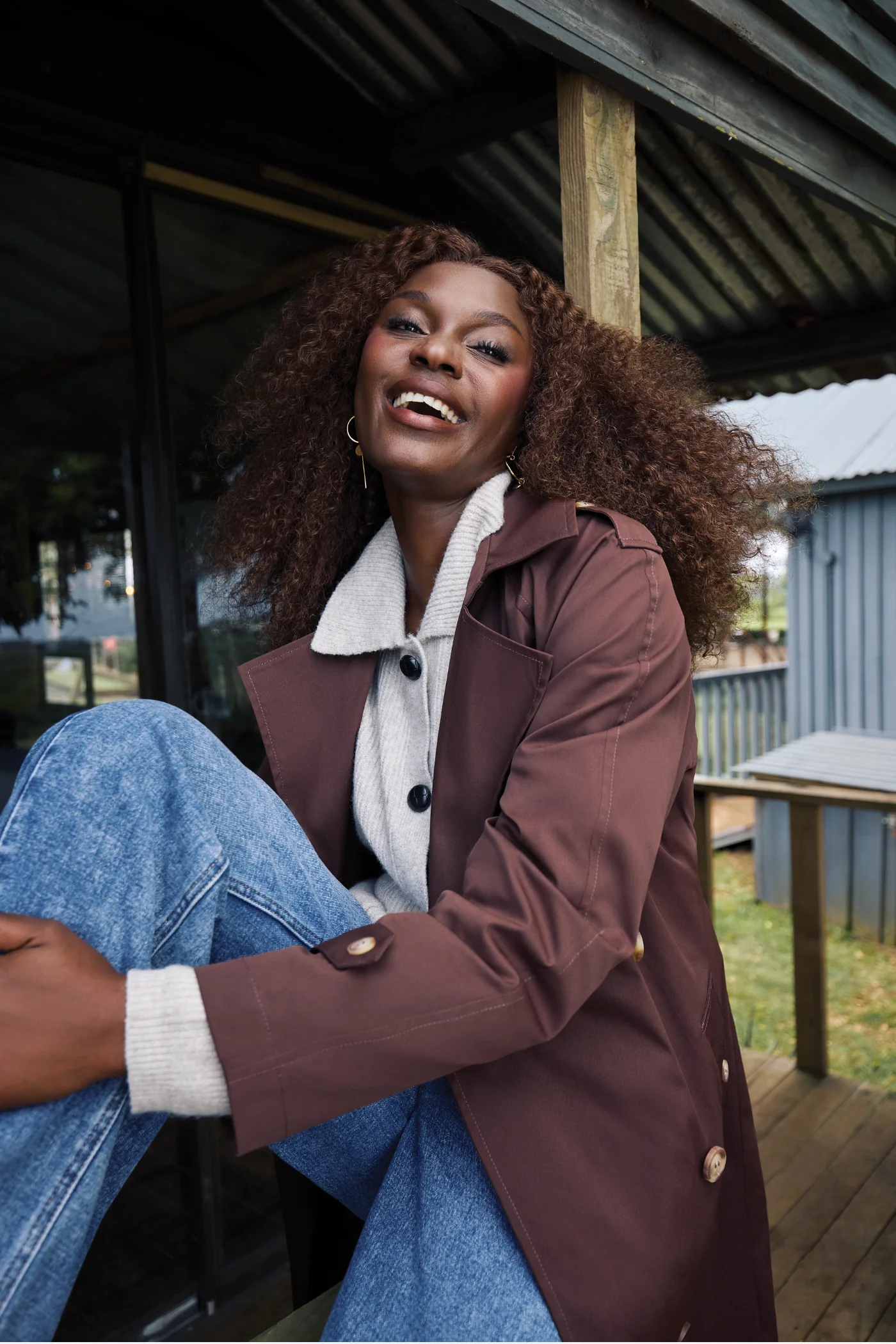 Classic Trench Coat - Dark Chocolate - Image 4