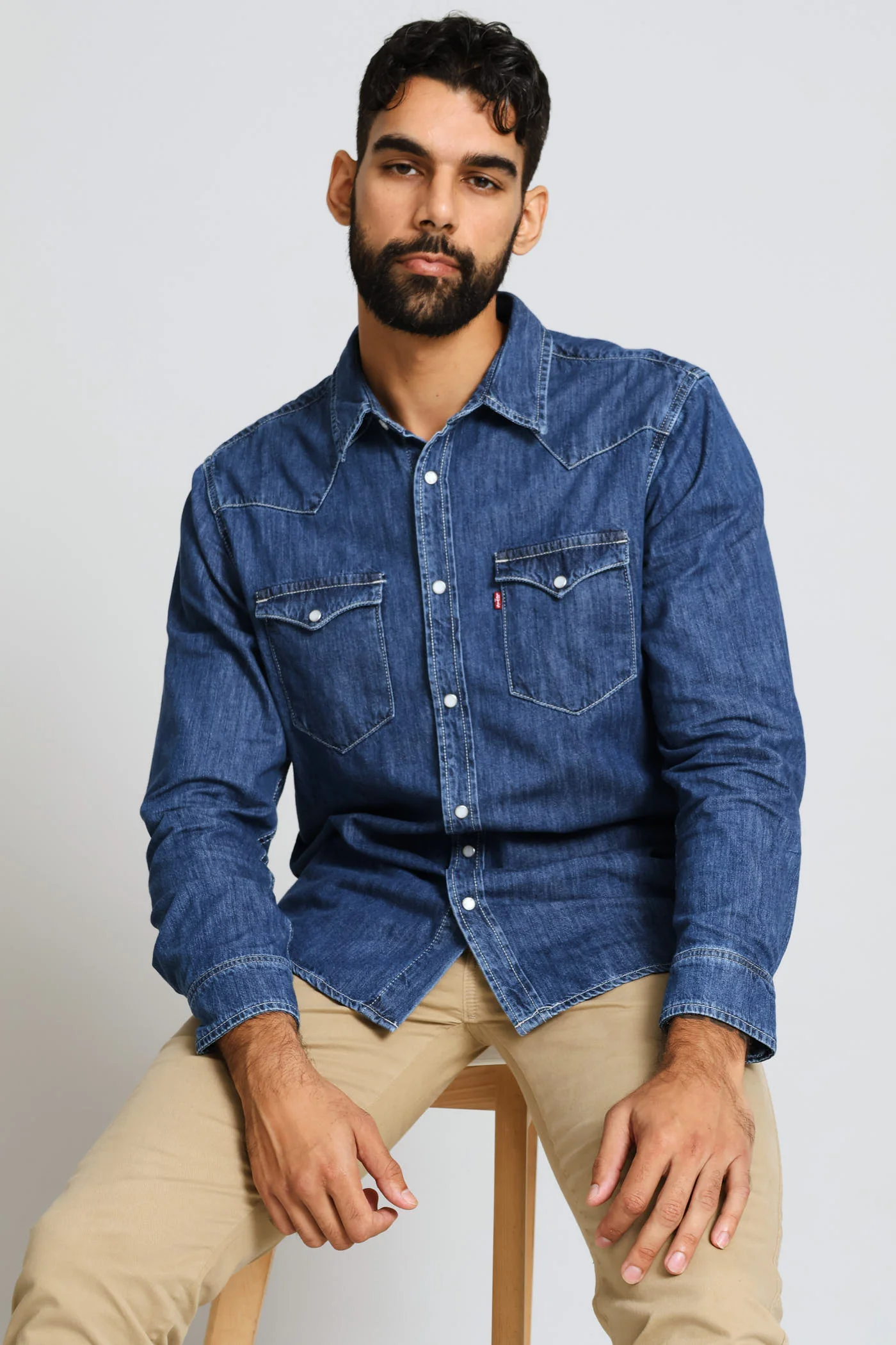 Classic Western Shirt - Dark Wash - Image 3