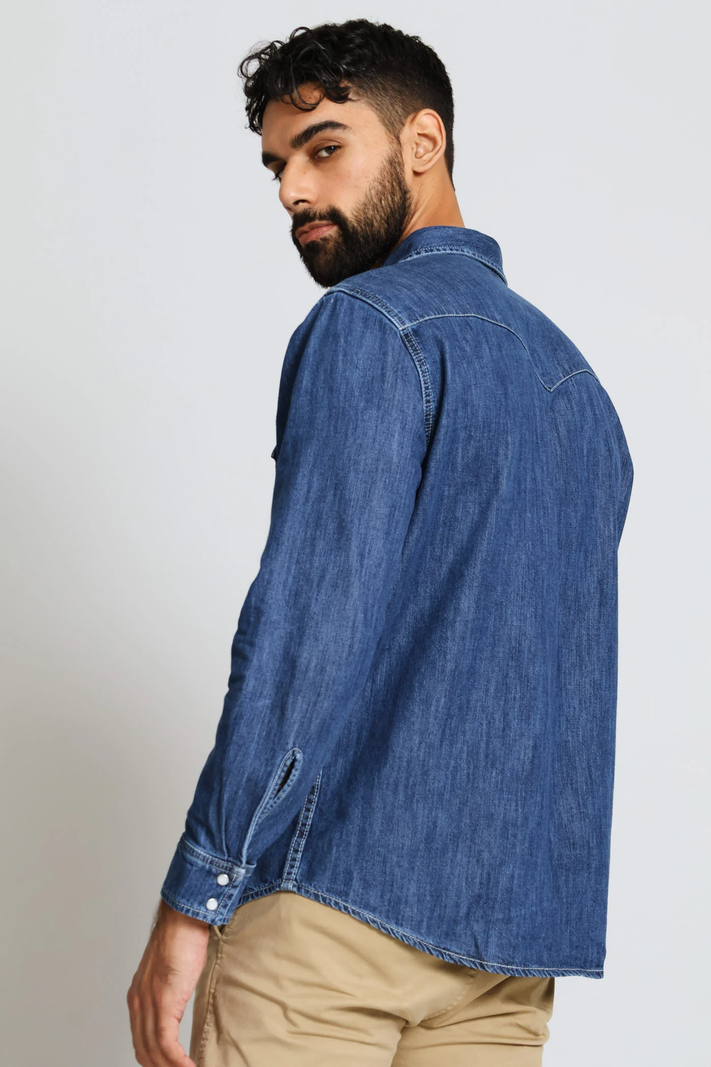 Classic Western Shirt - Dark Wash - Image 4