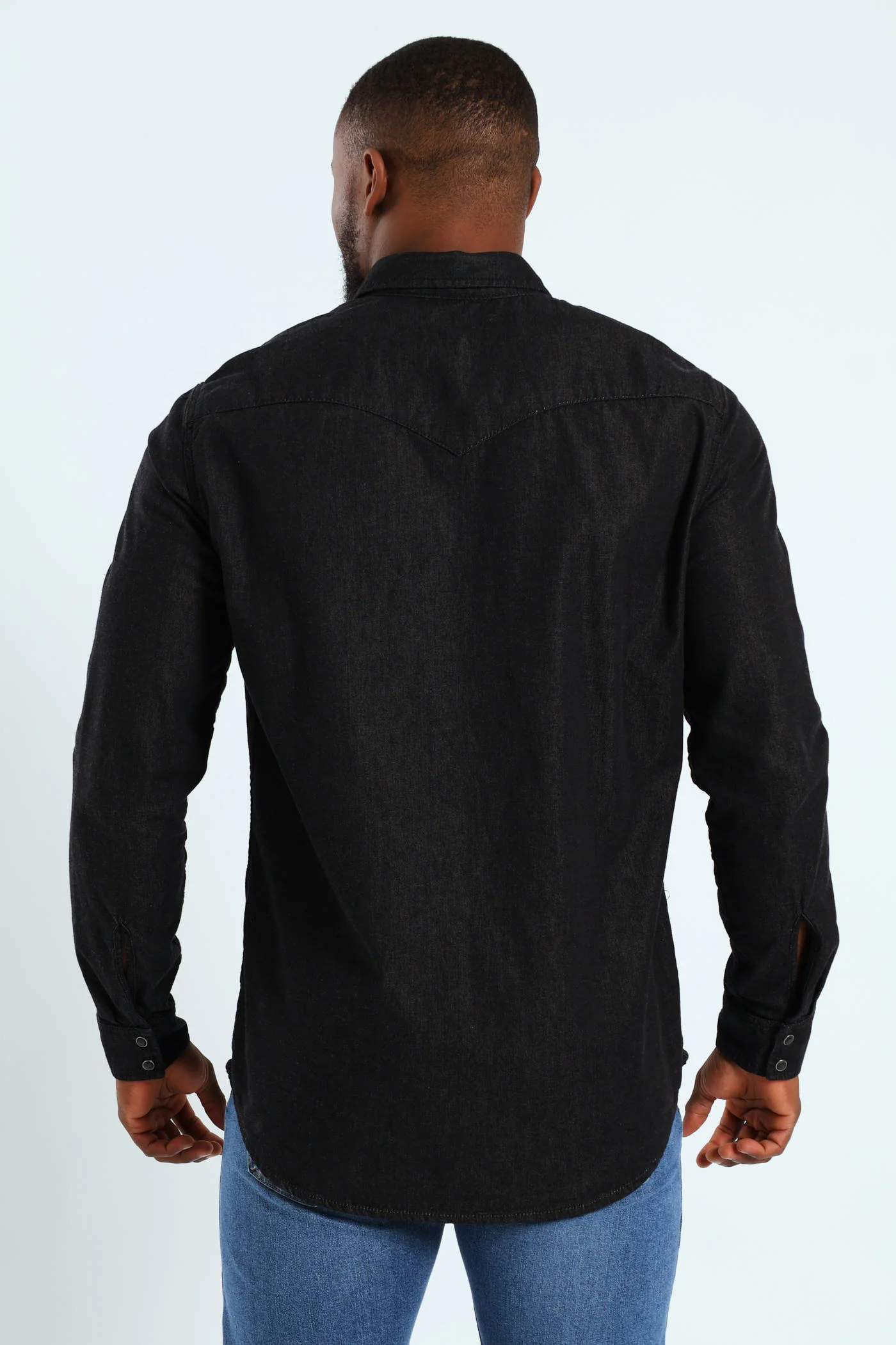Classic Western Standard Jean Shirt - Black - Image 4