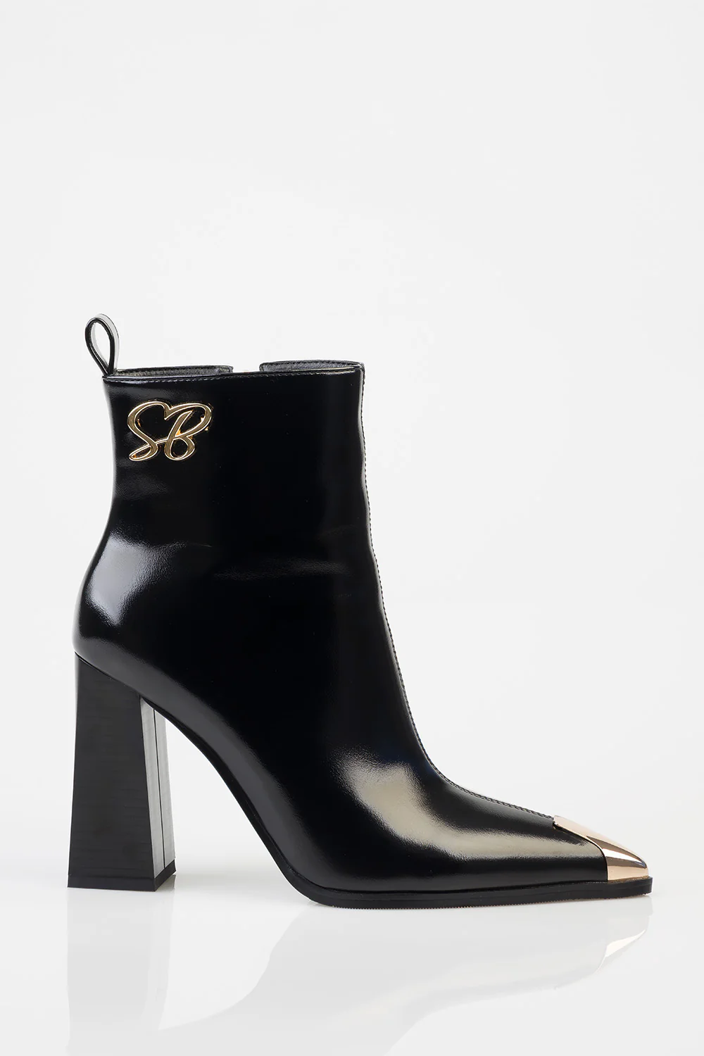 Clause Pointed Toe Block Heel Boot - Black - Image 2